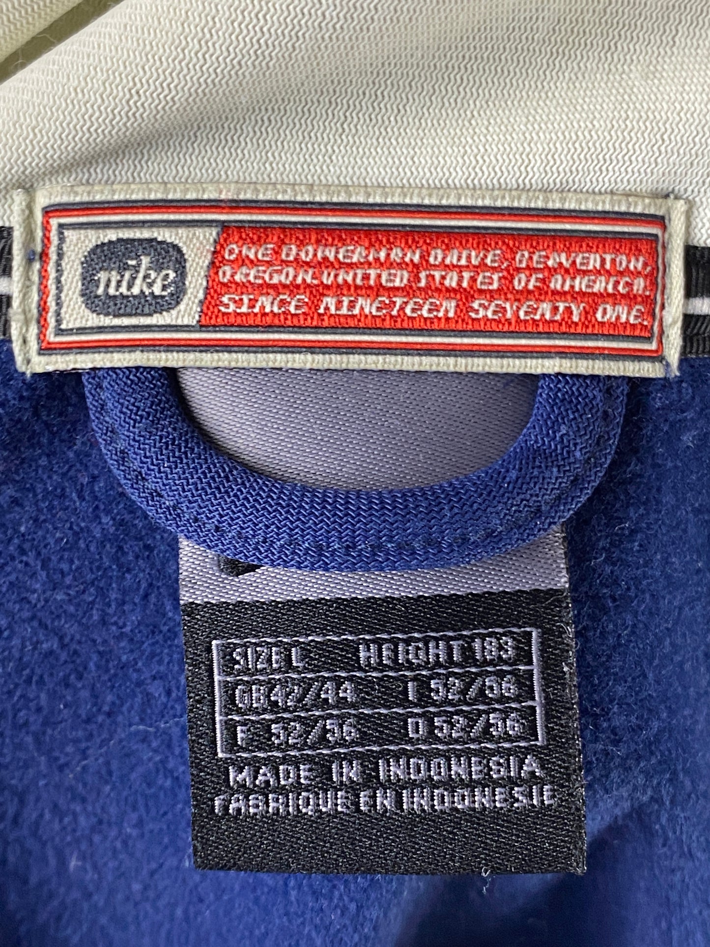 Nike Oregon-USA Vintage Men's Track Jacket - Large Navy Blue Polyester