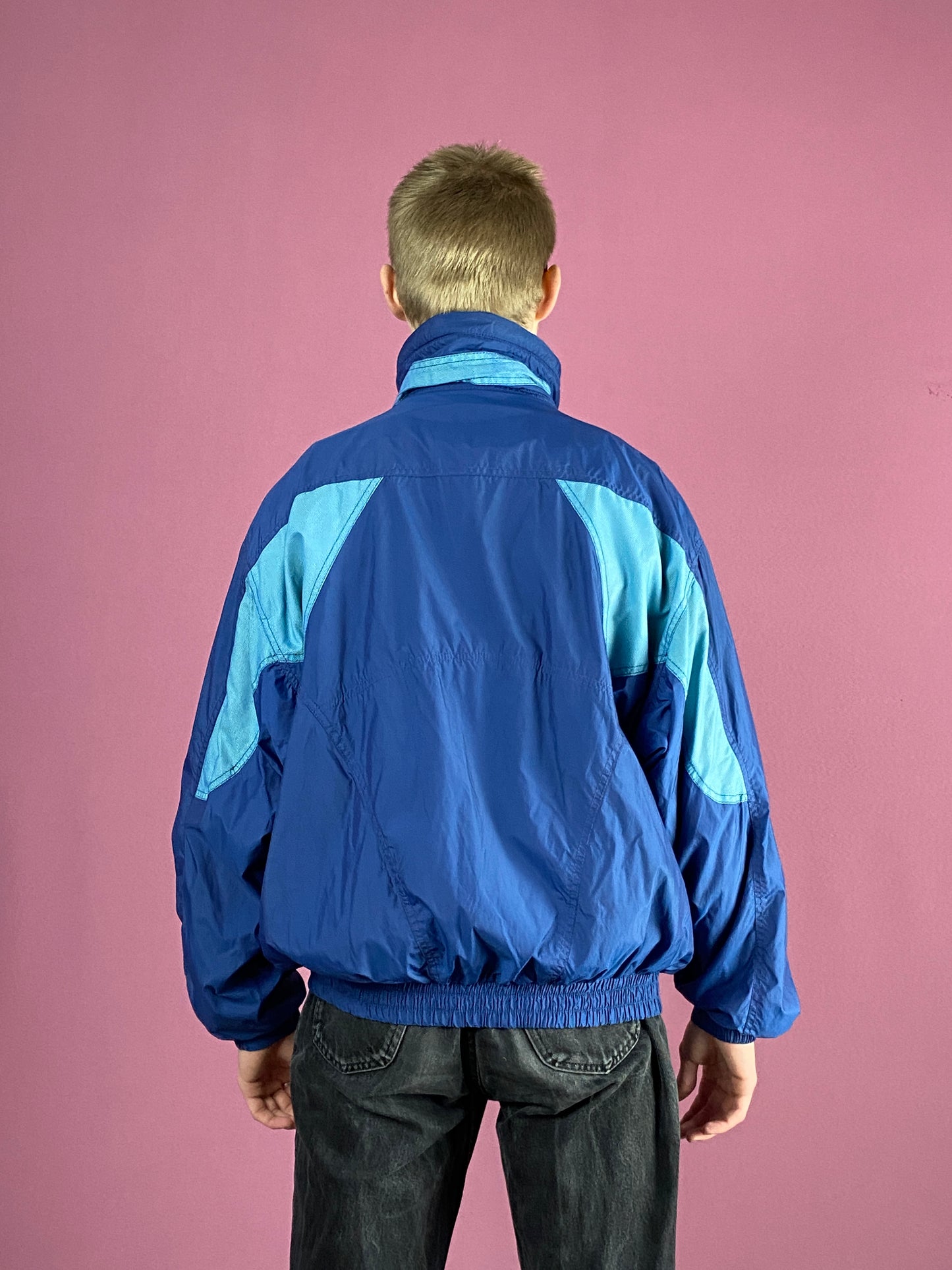 90s Silvy Vintage Men's Ski Jacket - Medium Blue Nylon