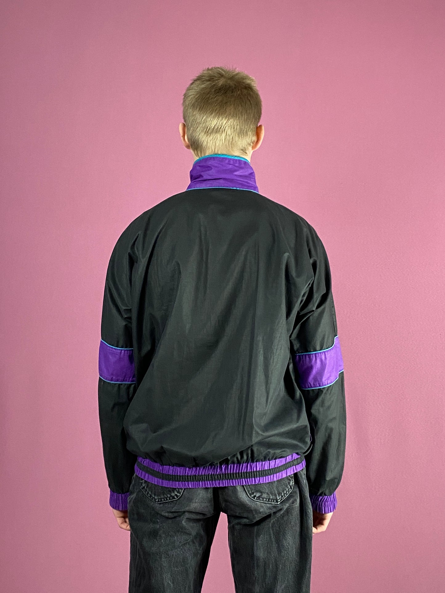 90s Raichle Vintage Men's Windbreaker Jacket - XL Black Polyester