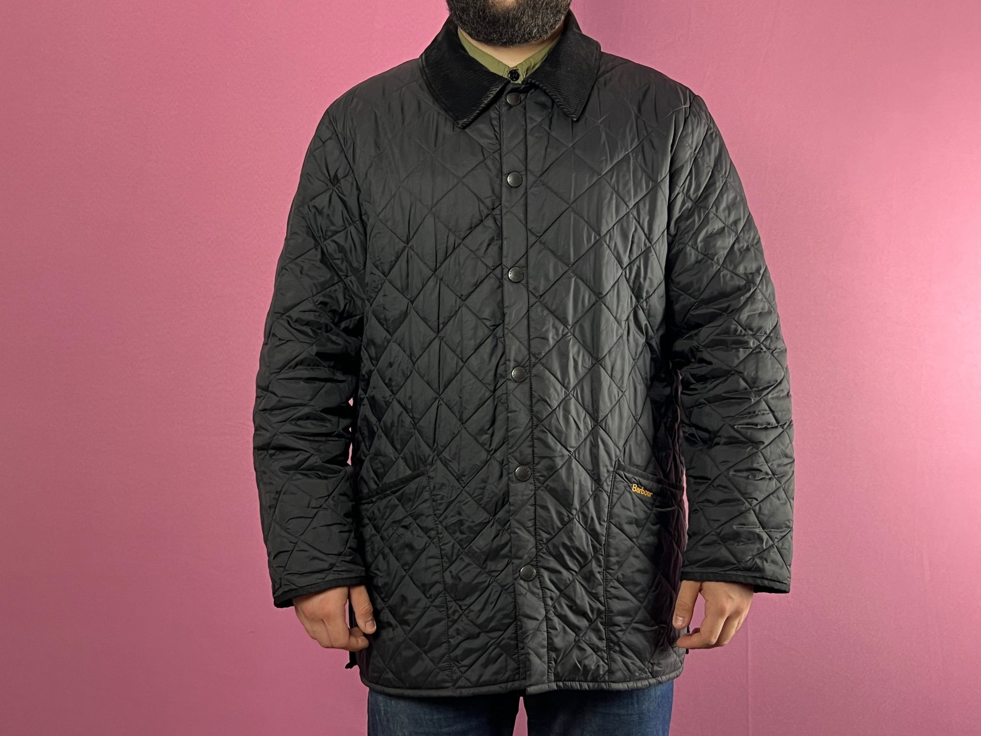 Barbour Vintage Men's Quilted Light Jacket - L