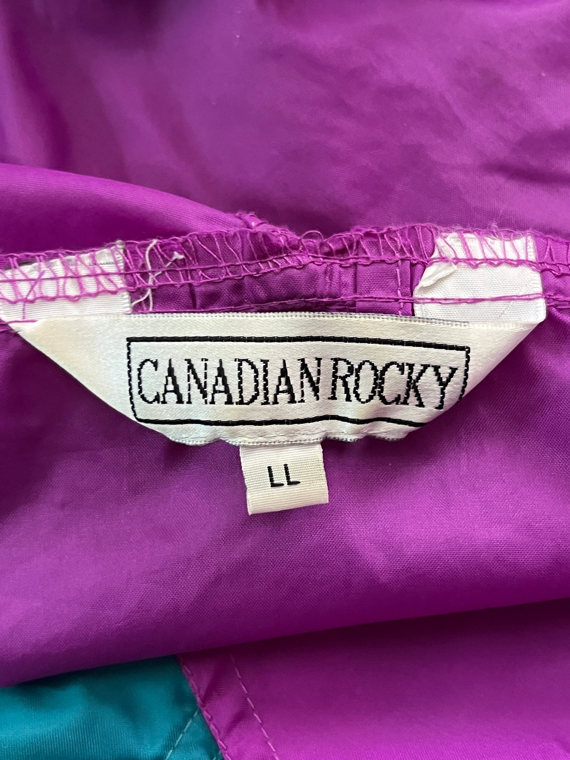 90s Canadian Rocky Vintage Men's Hooded Rain Jacket/Coat - L