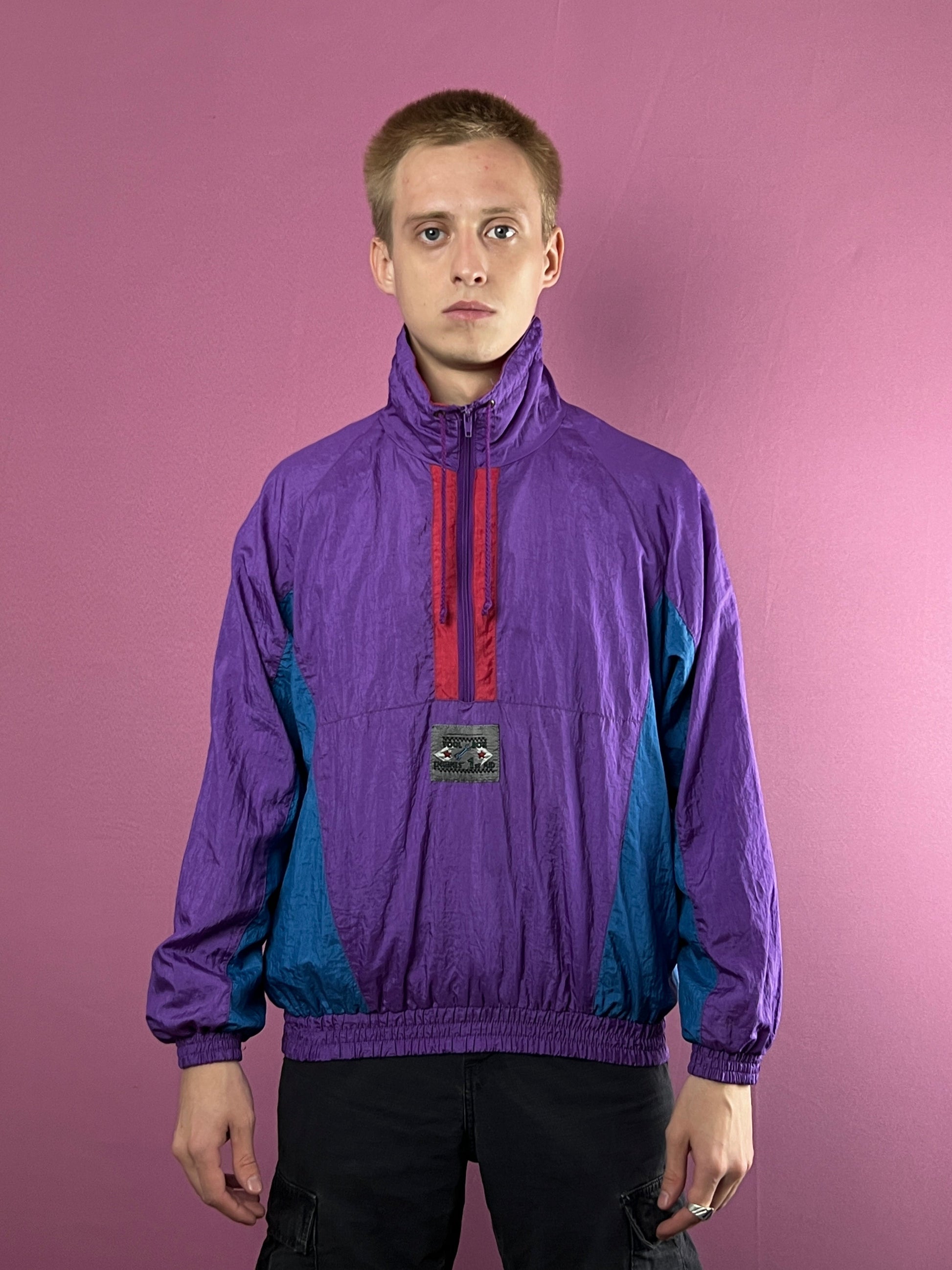 90s Vintage Men's 1/2 Windbreaker Jacket - M