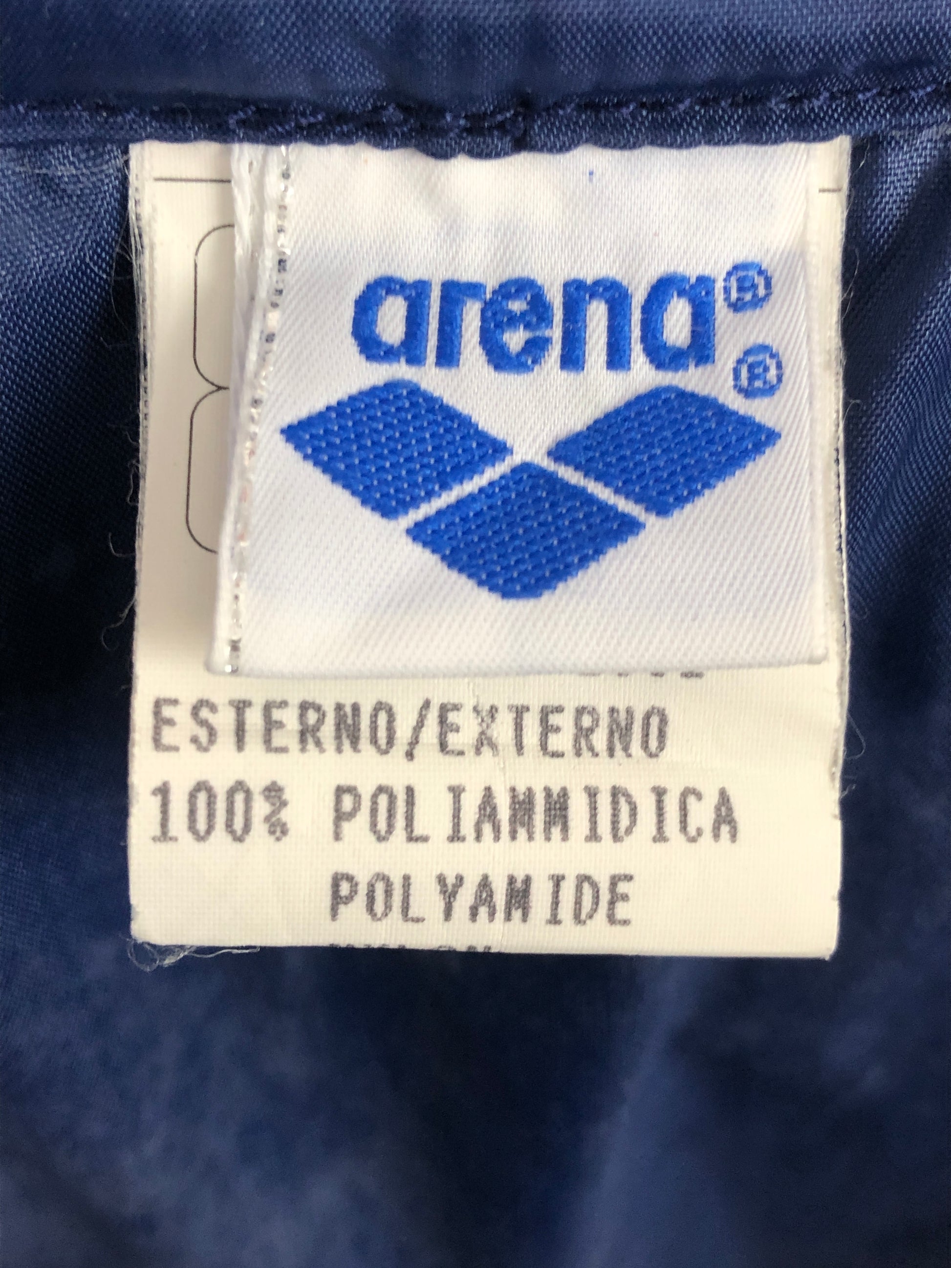 90s Arena Vintage Men's Windbreaker Sport Jacket - XL Navy Blue