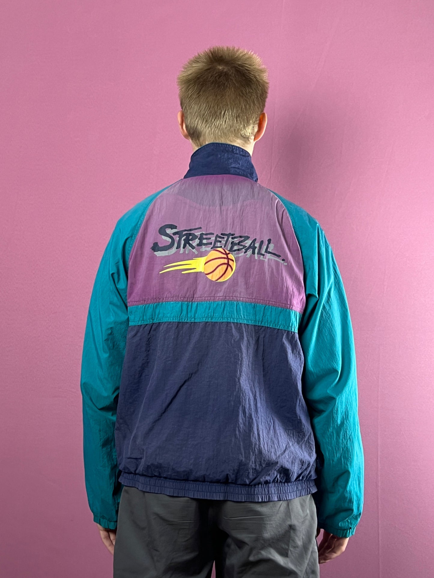 90s Playcrew Streetball Vintage Men's Windbreaker Jacket - M