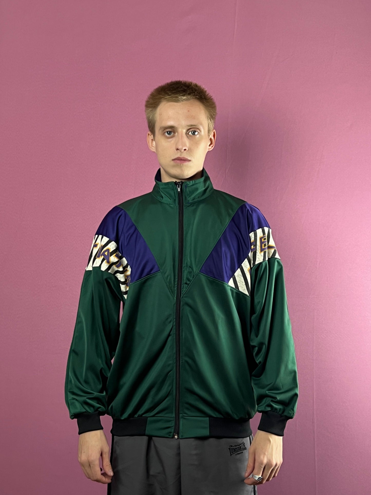 90s Vintage Men's Track Jacket - L