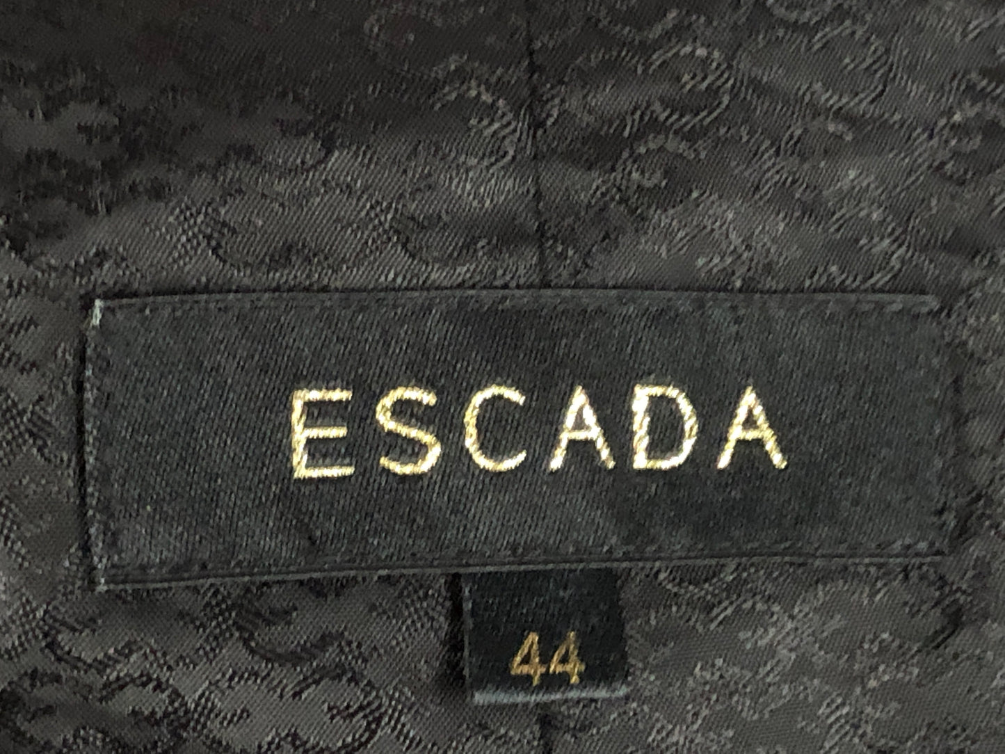 Escada Vintage Women's Velour Blazer - Large Black Cotton