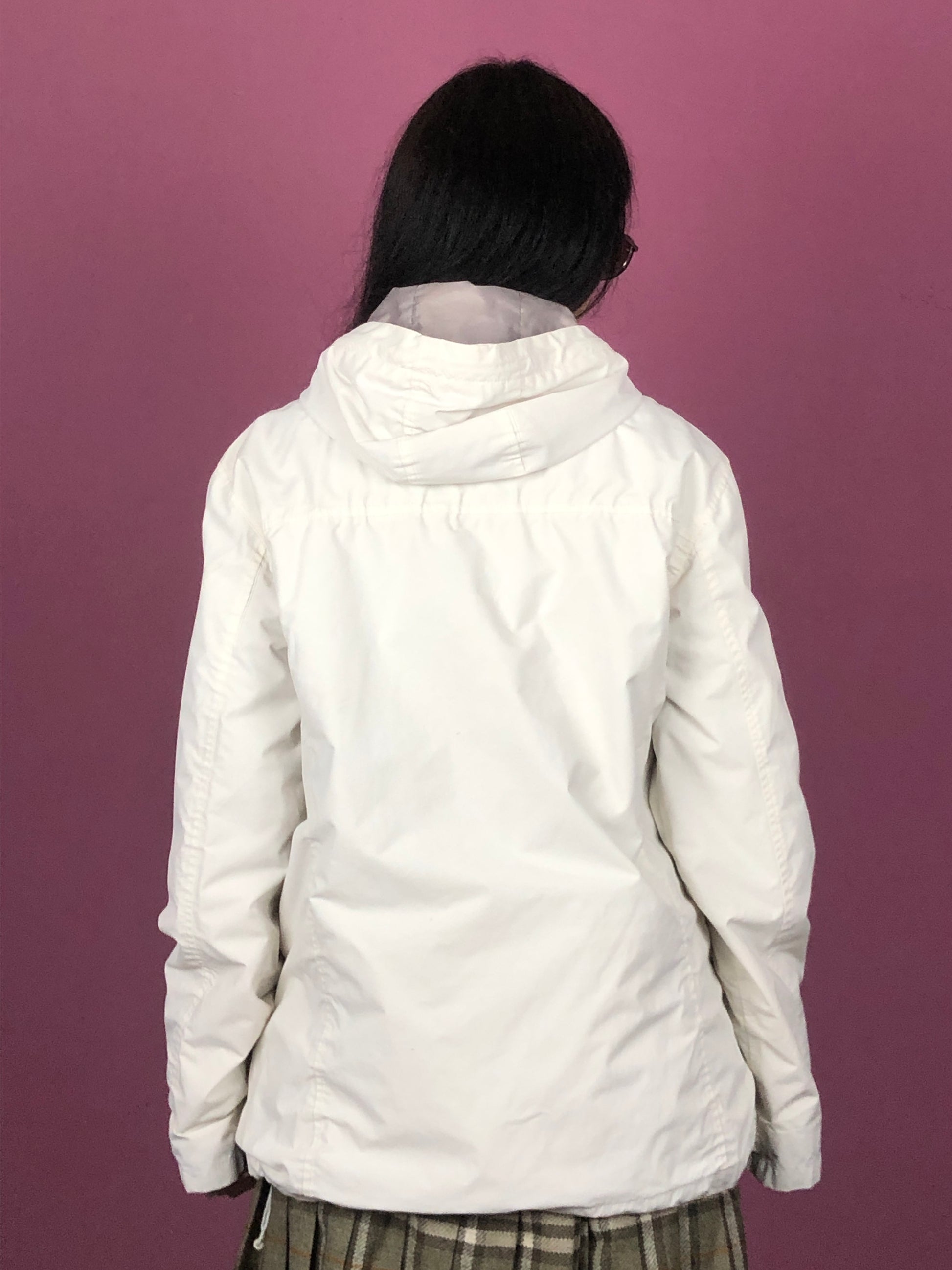Alpha Industries Vintage Women's Multi-Pocket Field Jacket - XL White Nylon