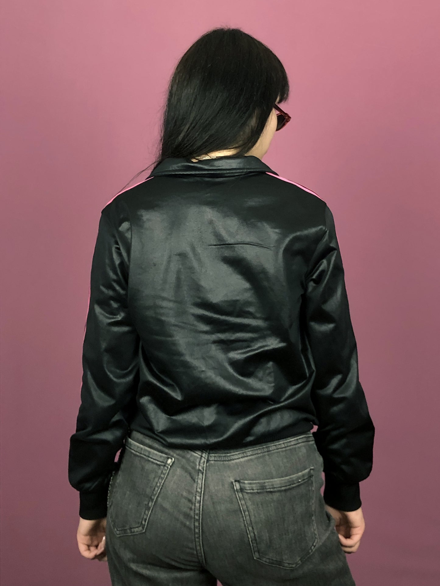Adidas Chile62 Vintage Women's Track Jacket - Medium Black Polyester