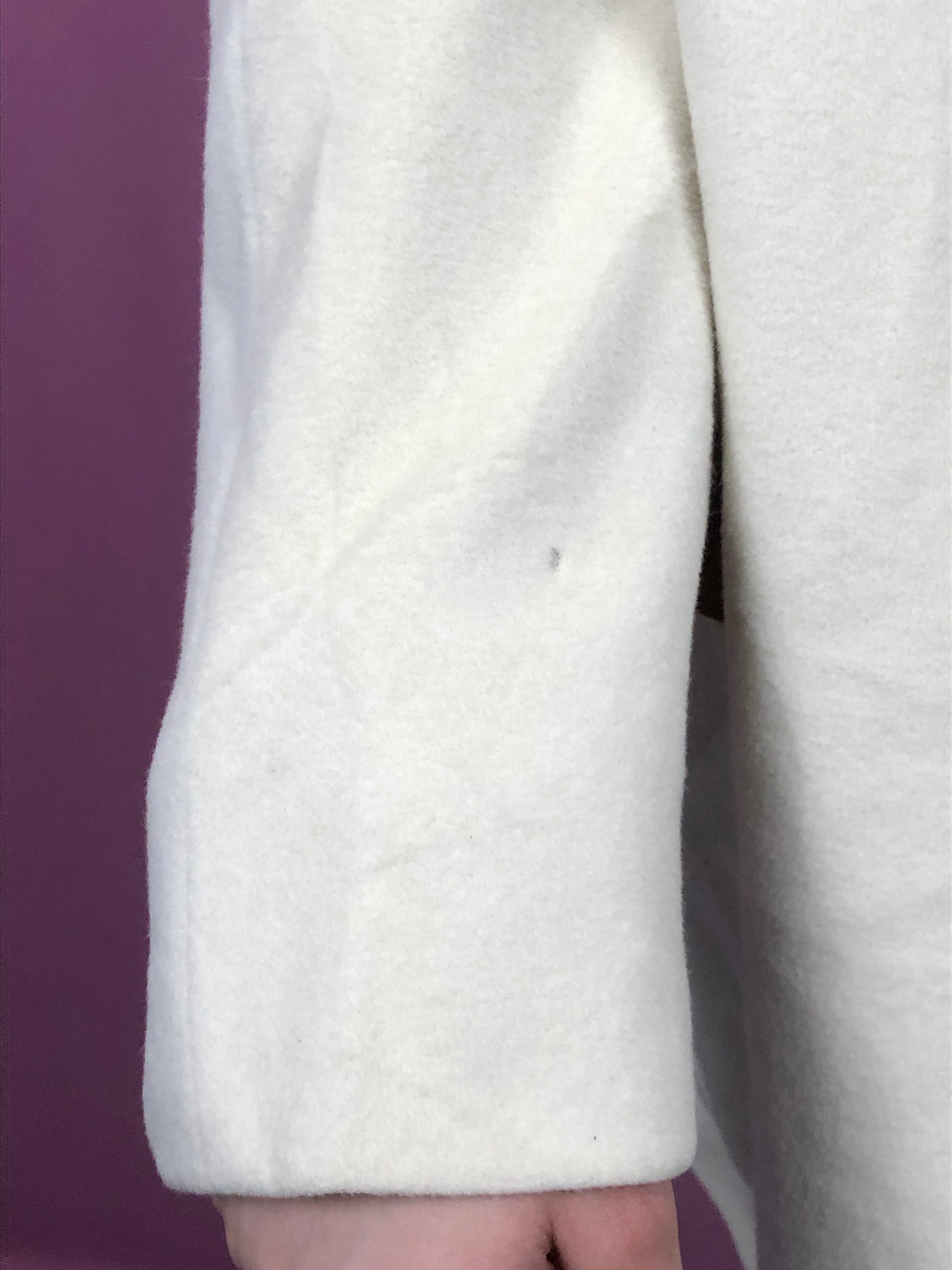 Jil Sander Vintage Women's Coat - Small White Wool Blend