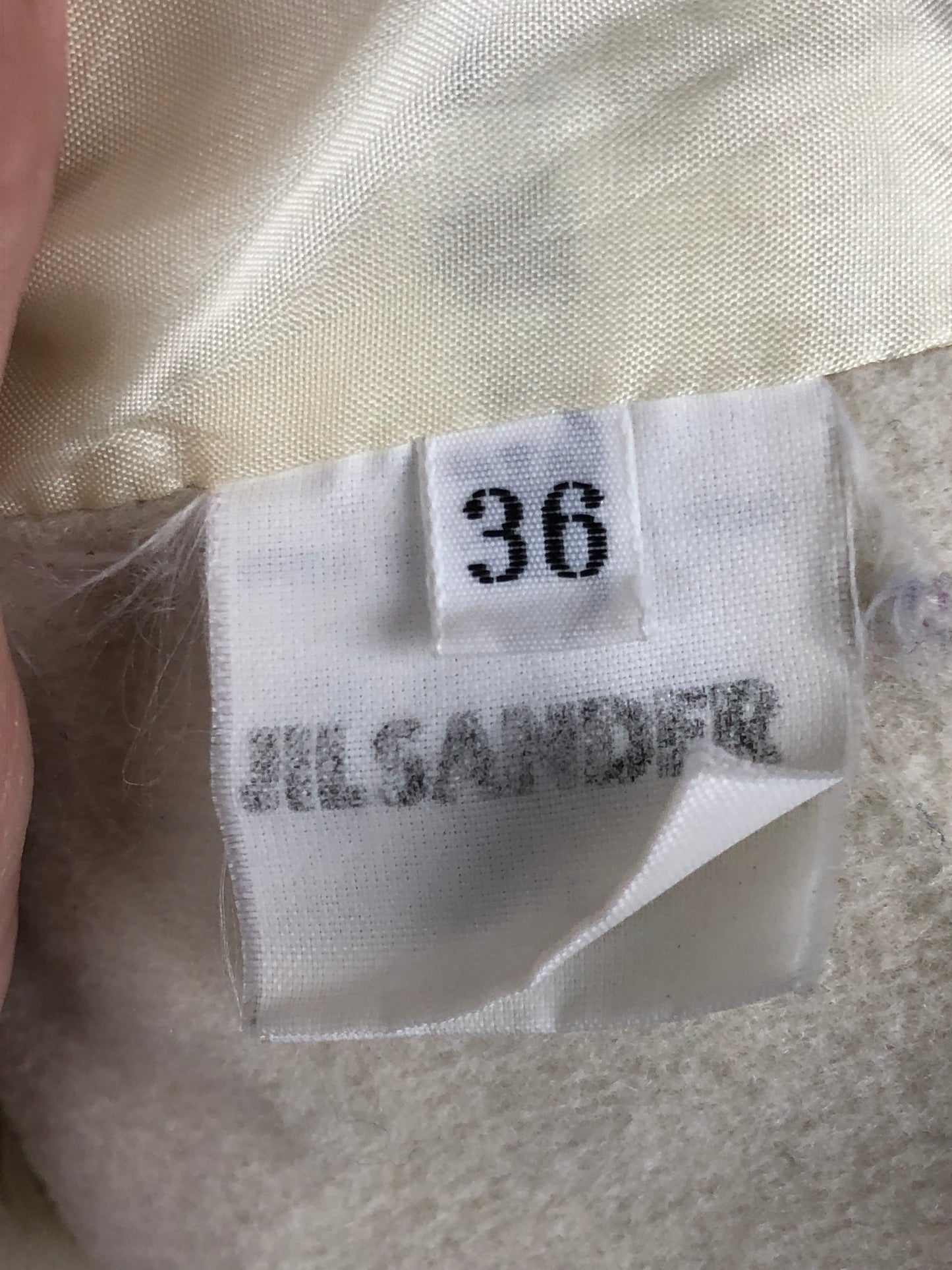 Jil Sander Vintage Women's Coat - Small White Wool Blend