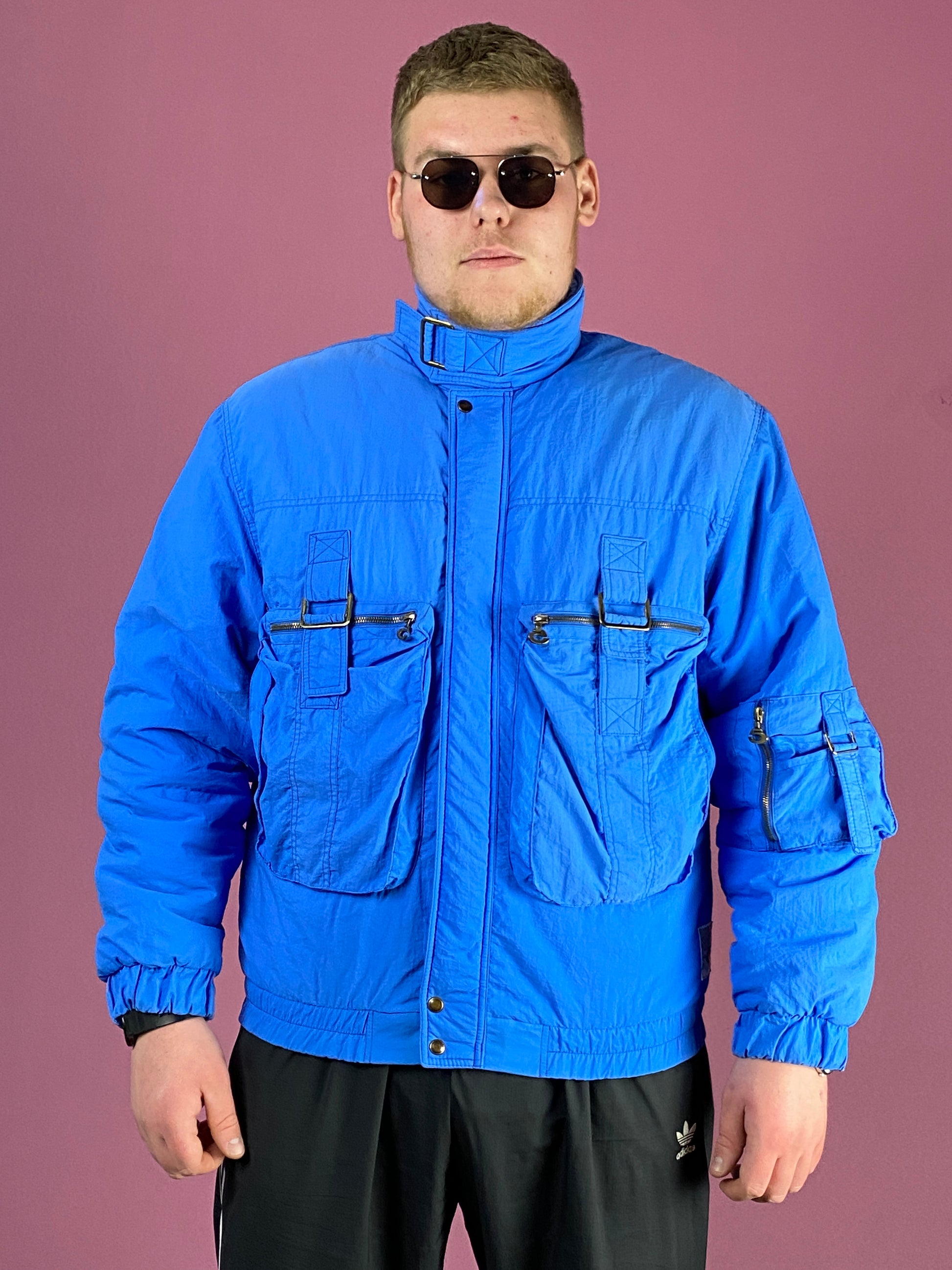 90s 5 Avenue Vintage Men's Ski Jacket - Large Blue Nylon