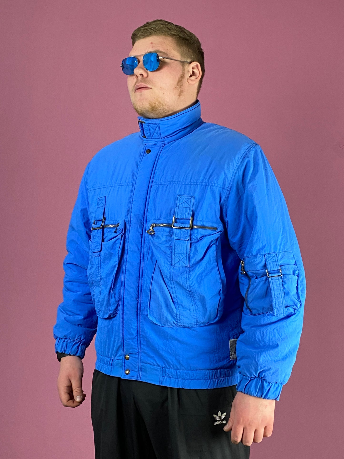 90s 5 Avenue Vintage Men's Ski Jacket - Large Blue Nylon