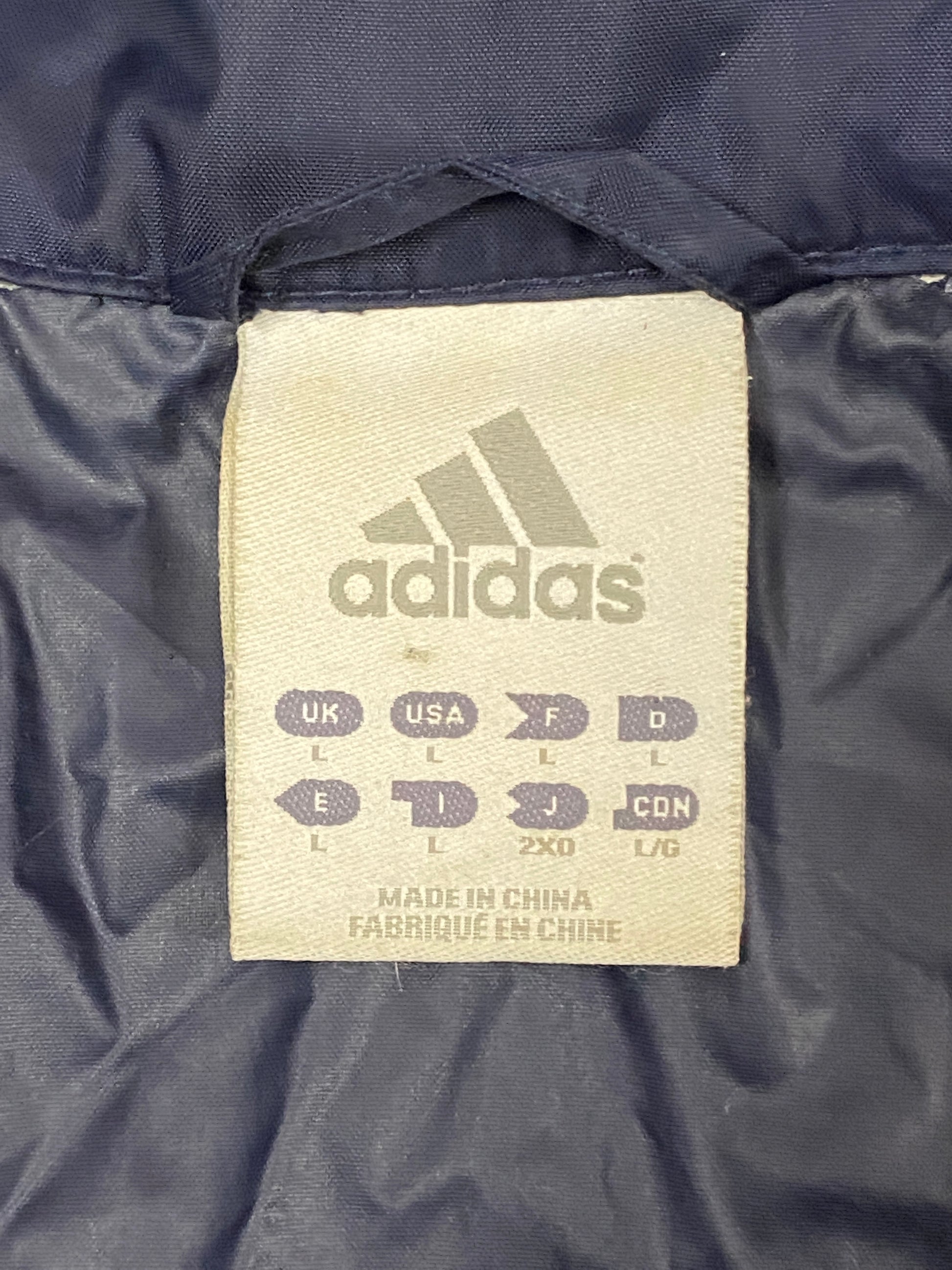 Adidas Vintage Men's Rain Jacket - Large Navy Blue Nylon
