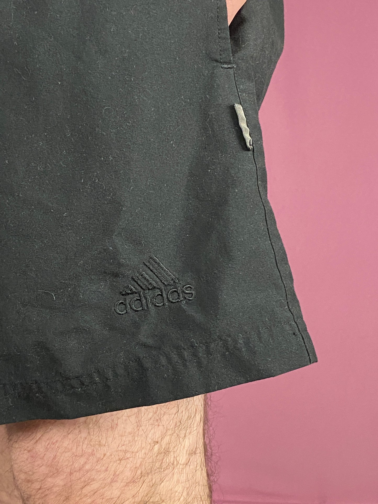 90s Adidas Vintage Men's Track Shorts - 36 Black Polyester