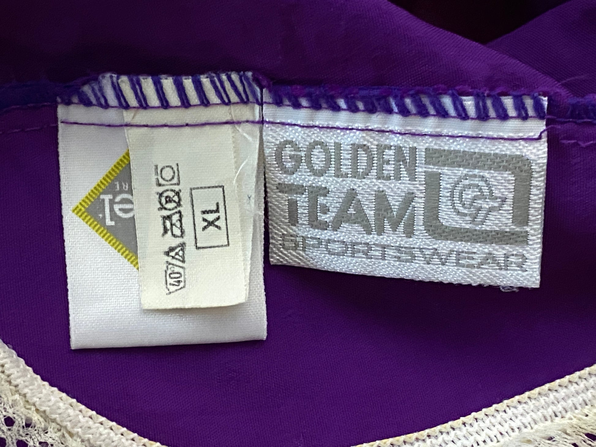 90s Golden Team Vintage Men's Track Shorts - XL Purple Nylon