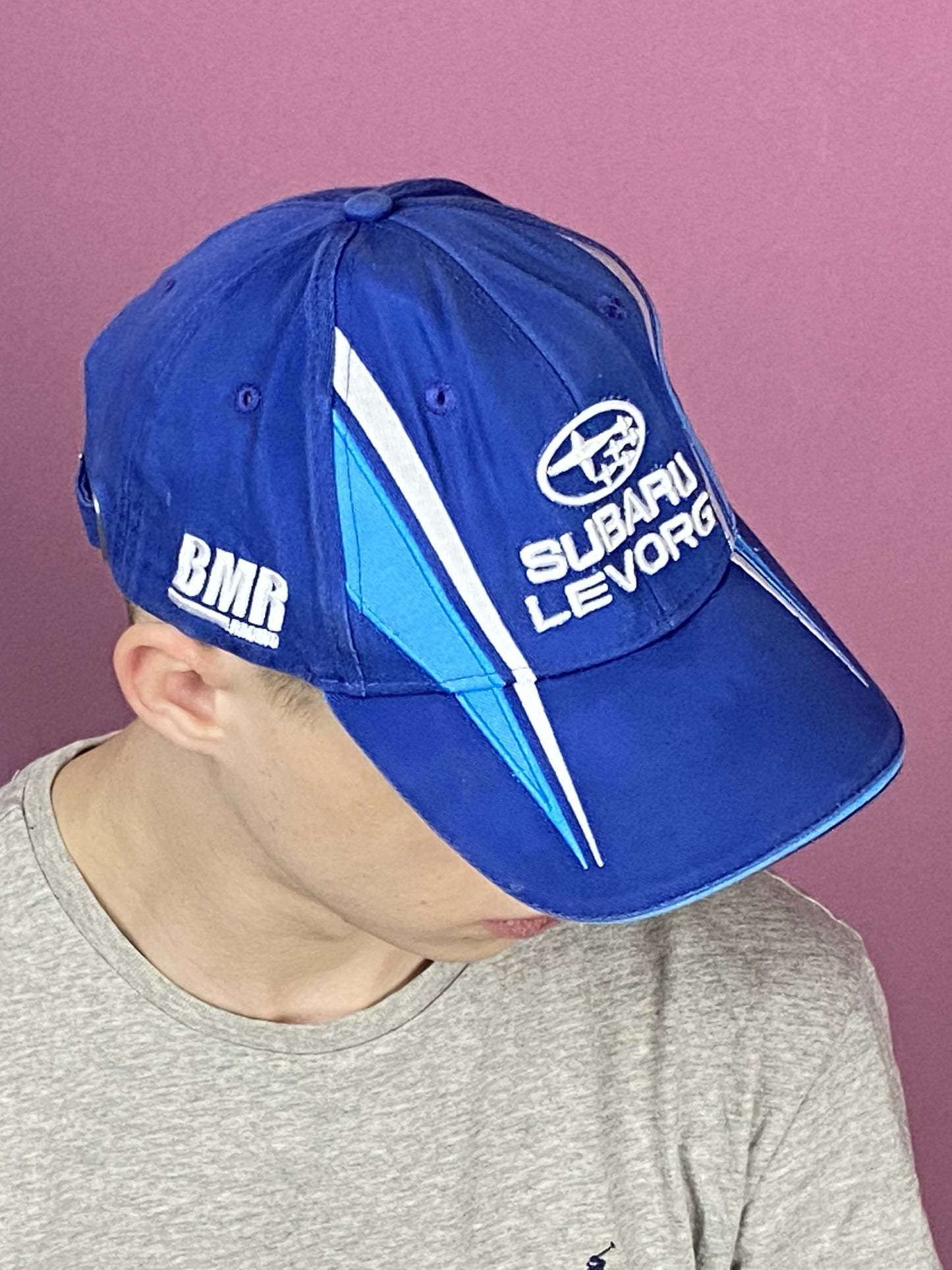 Subaru Levorg Vintage Racing Cap - Blue Cotton