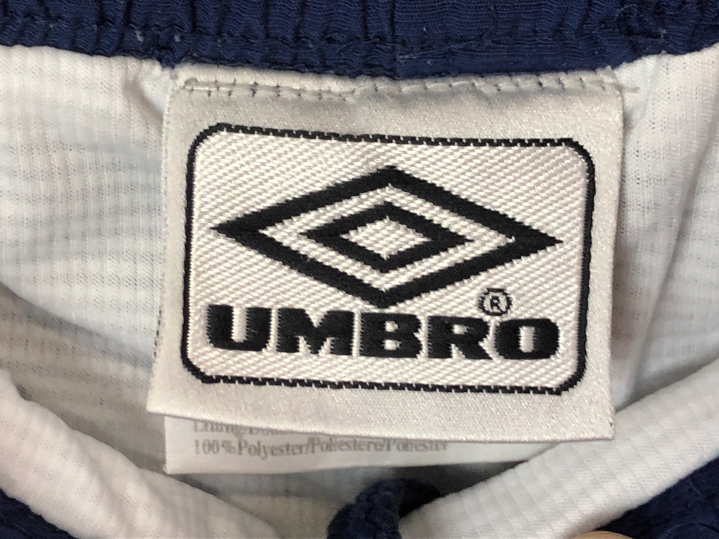 Umbro Vintage Men's Kids Sport Shorts - 10-12Y Navy Blue Nylon