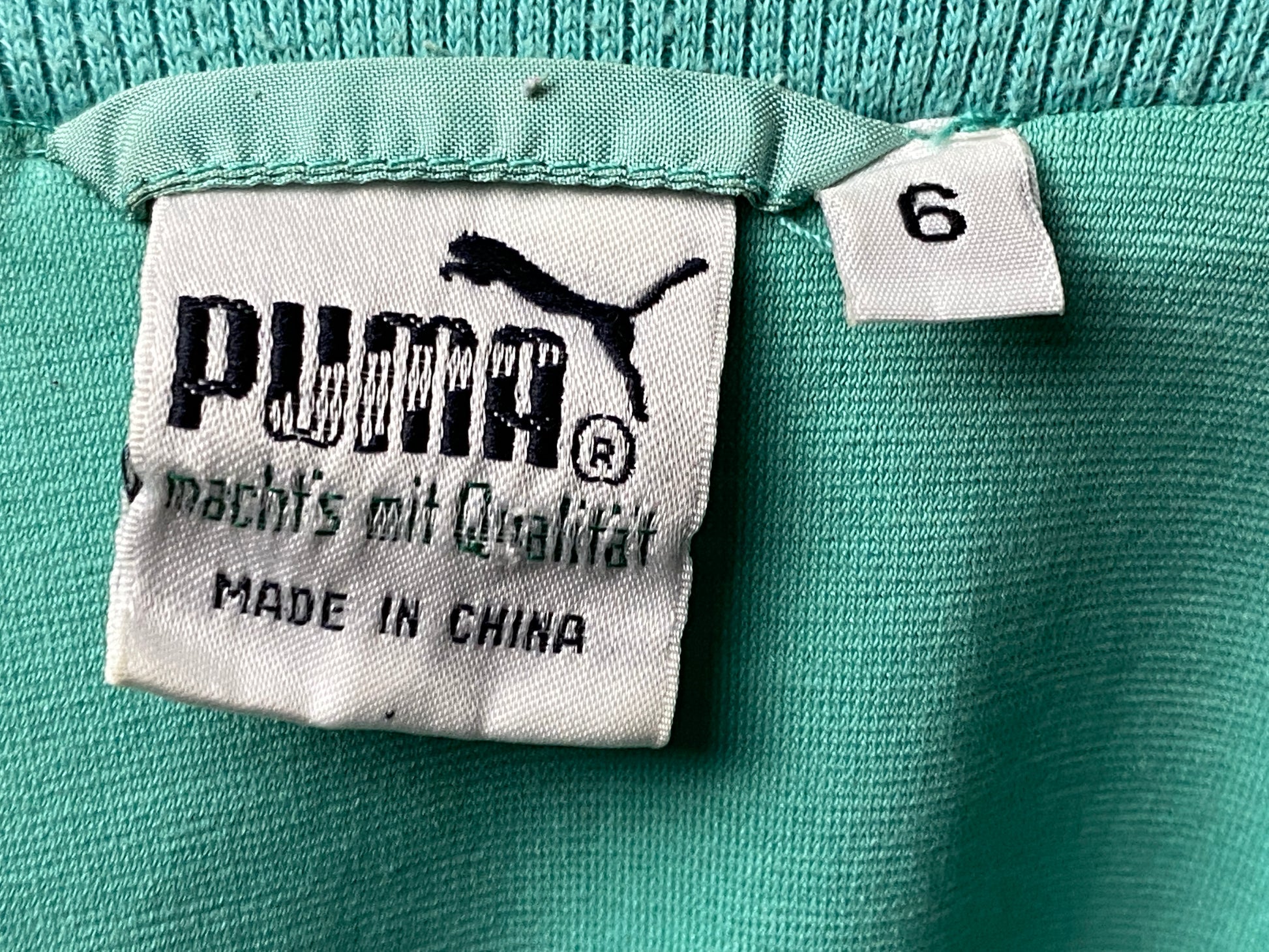 90s Puma Vintage Men's Bomber Jacket - Medium Green Nylon