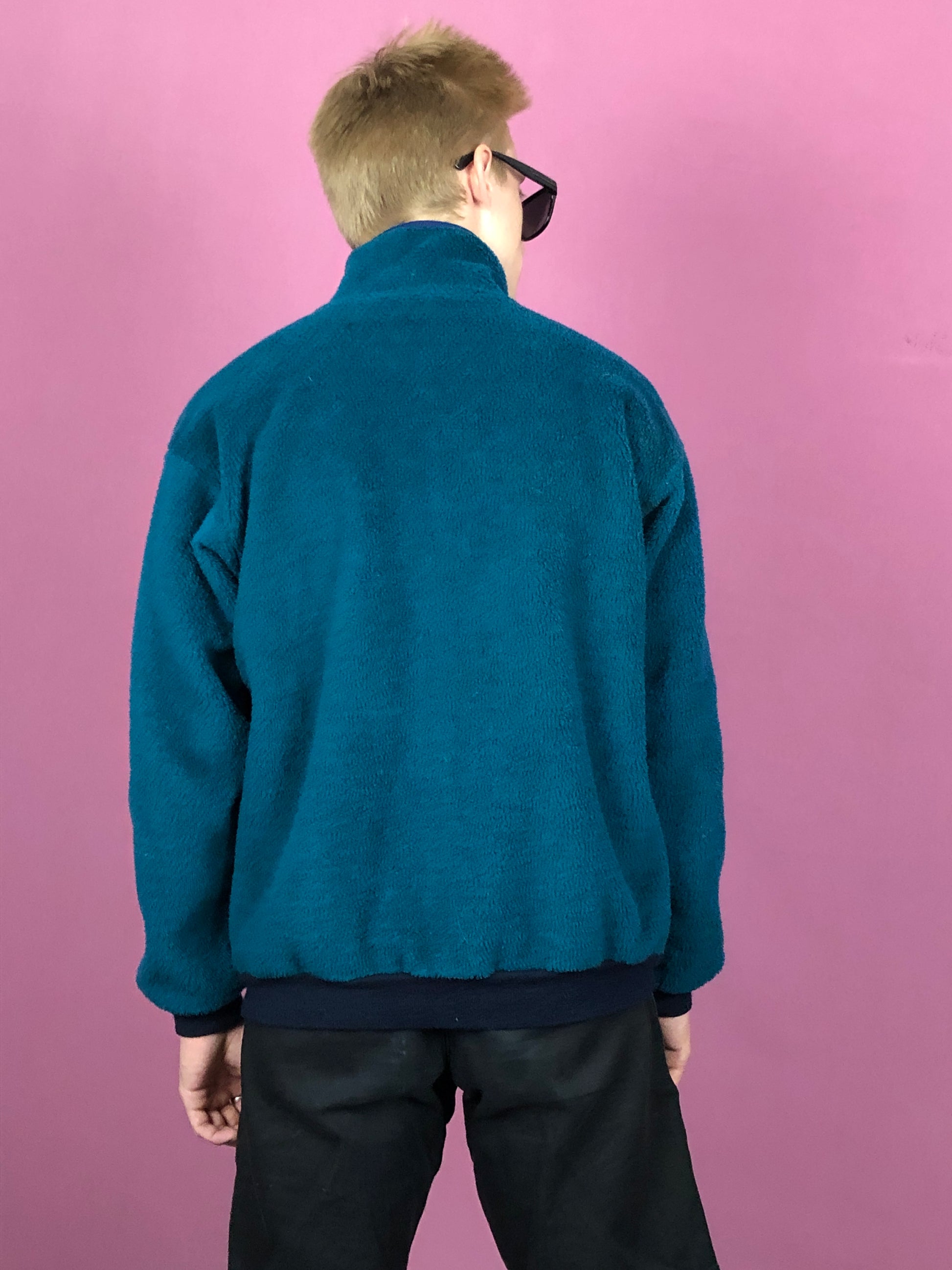 90s Helly Hansen Vintage Men's Fleece - Medium Green Polyester