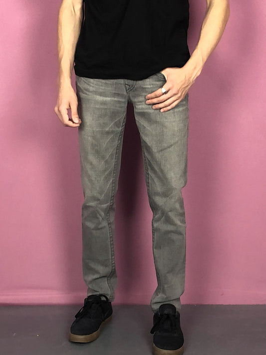 True Religion Vintage Men's Jeans - 29 Gray Cotton Blend