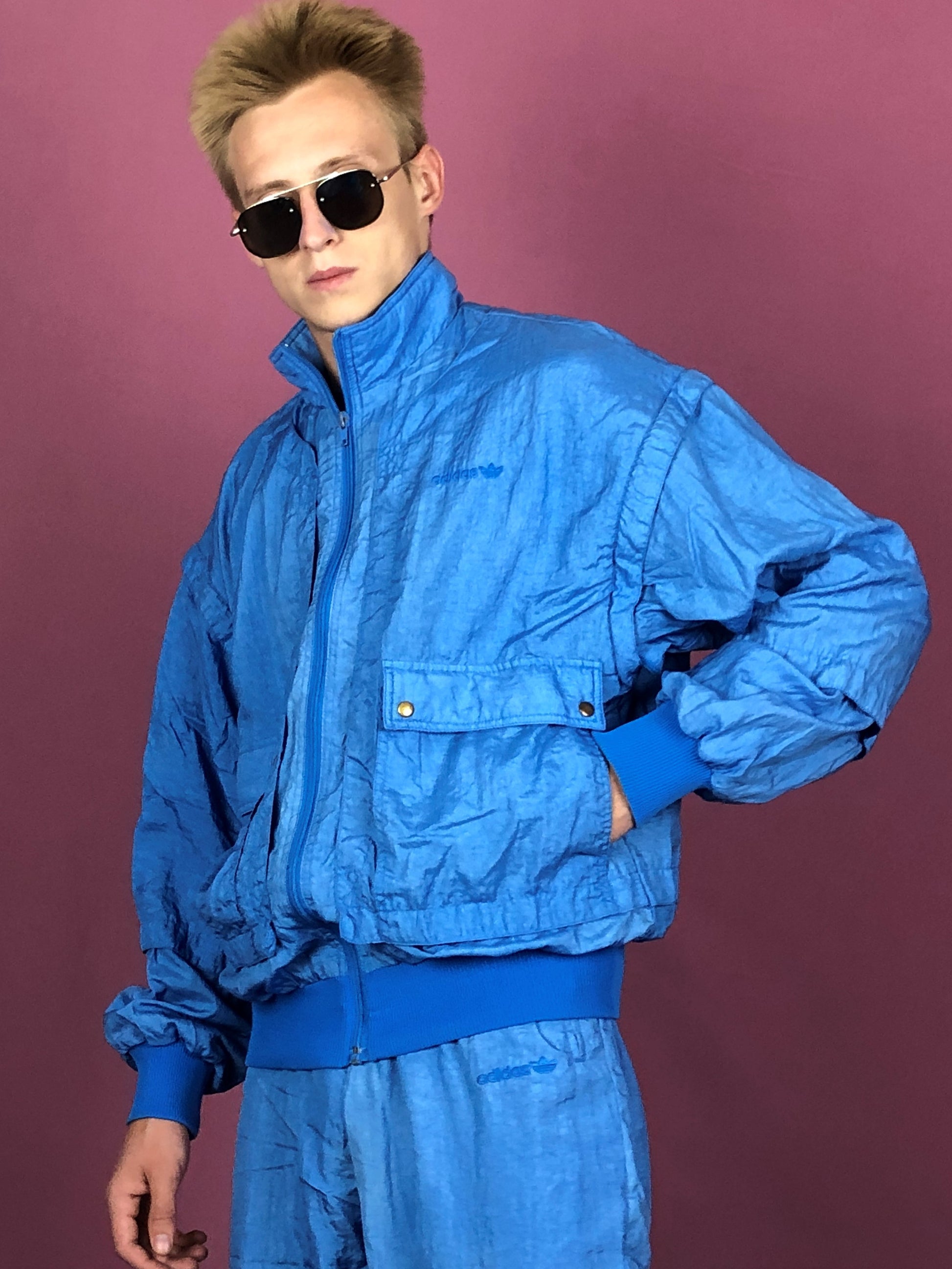 90s Adidas Vintage Men's Track Suit Set