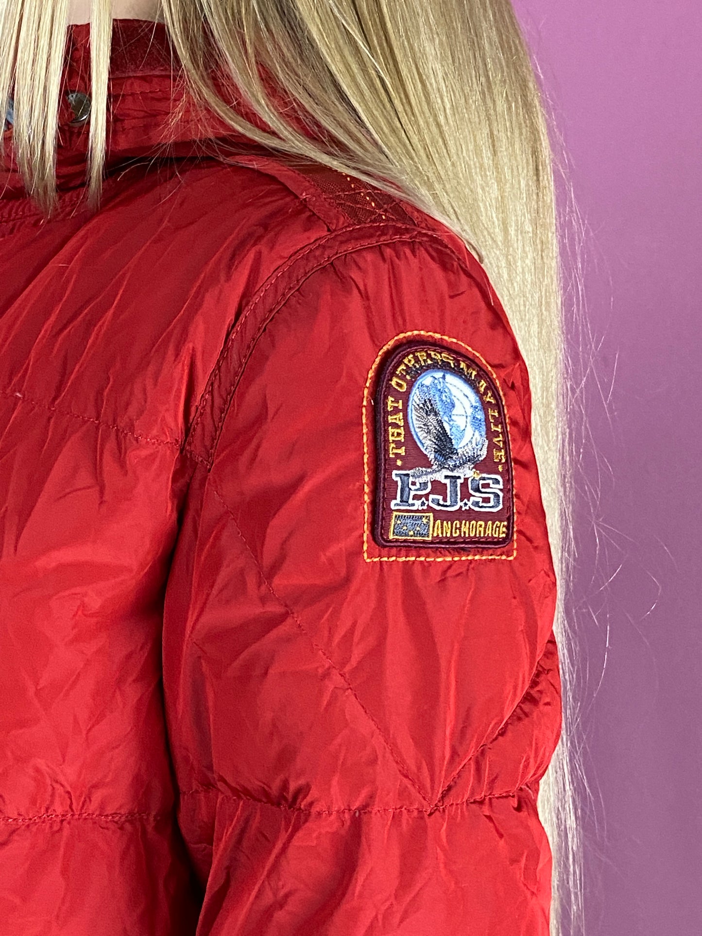 Parajumpers Vintage Women's Puffer Jacket - Medium Red Polyester