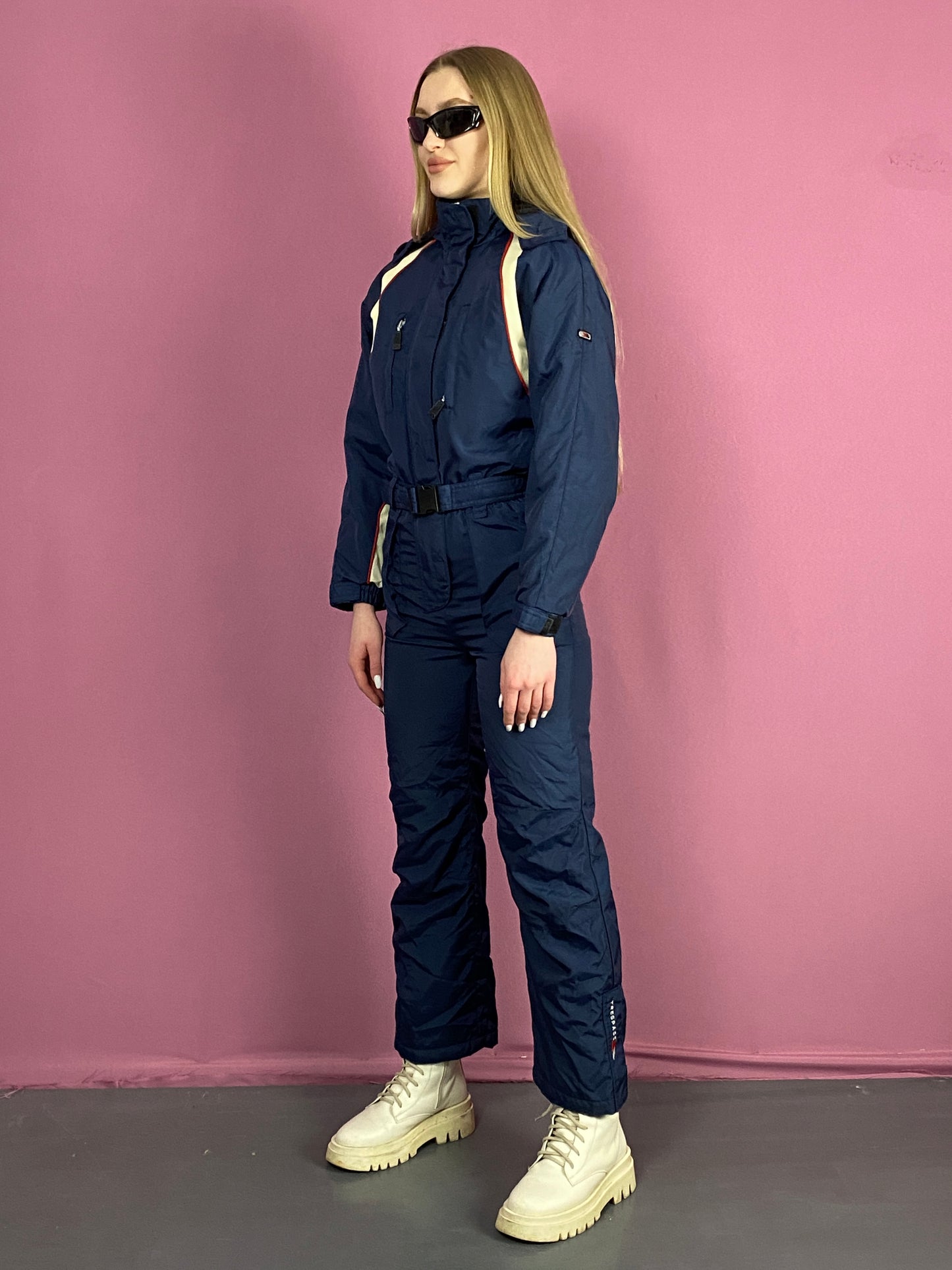 Trespass Vintage Women's One Piece Ski Suit - Medium Navy Blue Nylon