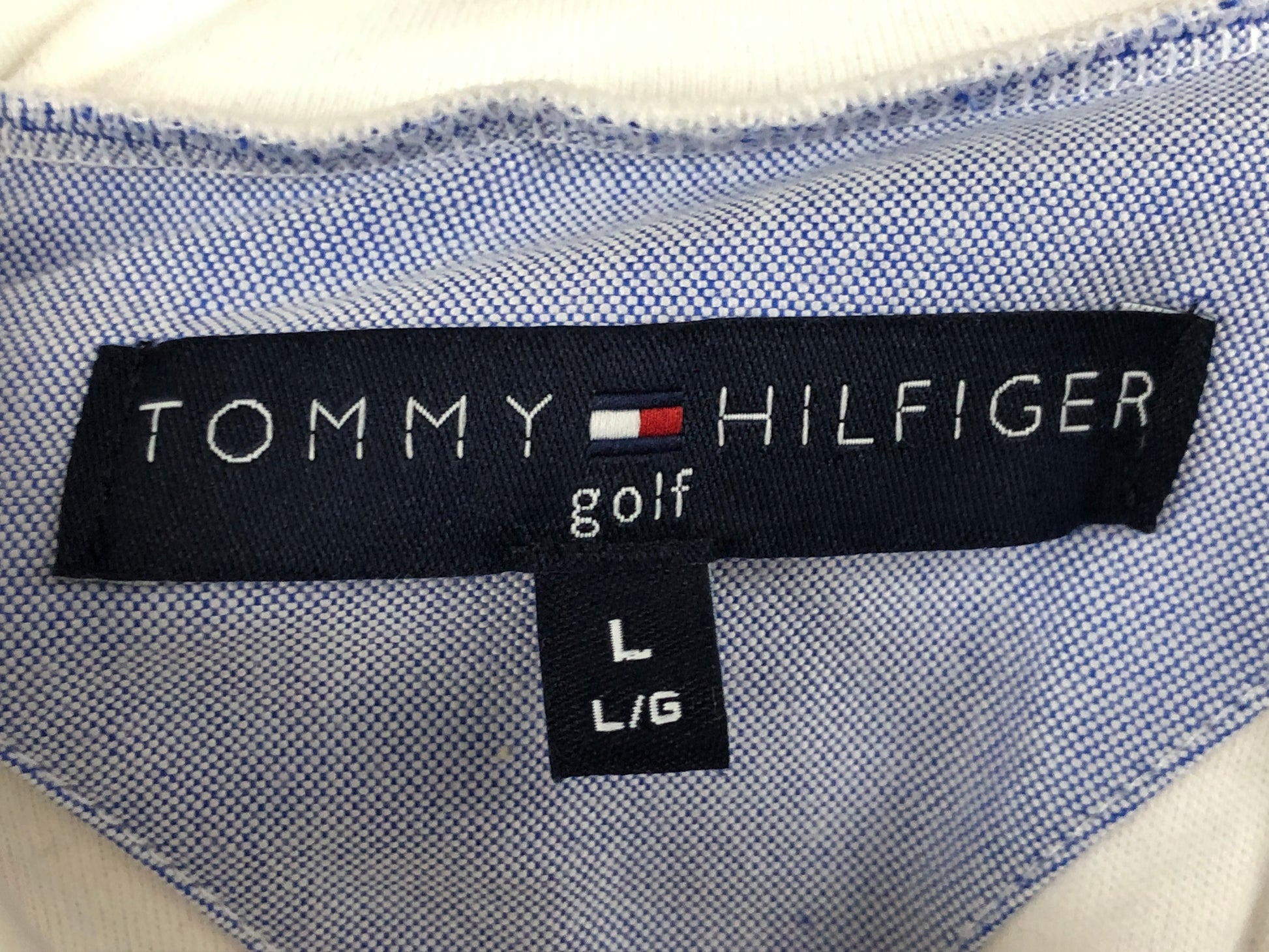 Tommy Hilfiger Golf Vintage Men's Turtleneck Sweater - Large White Cotton