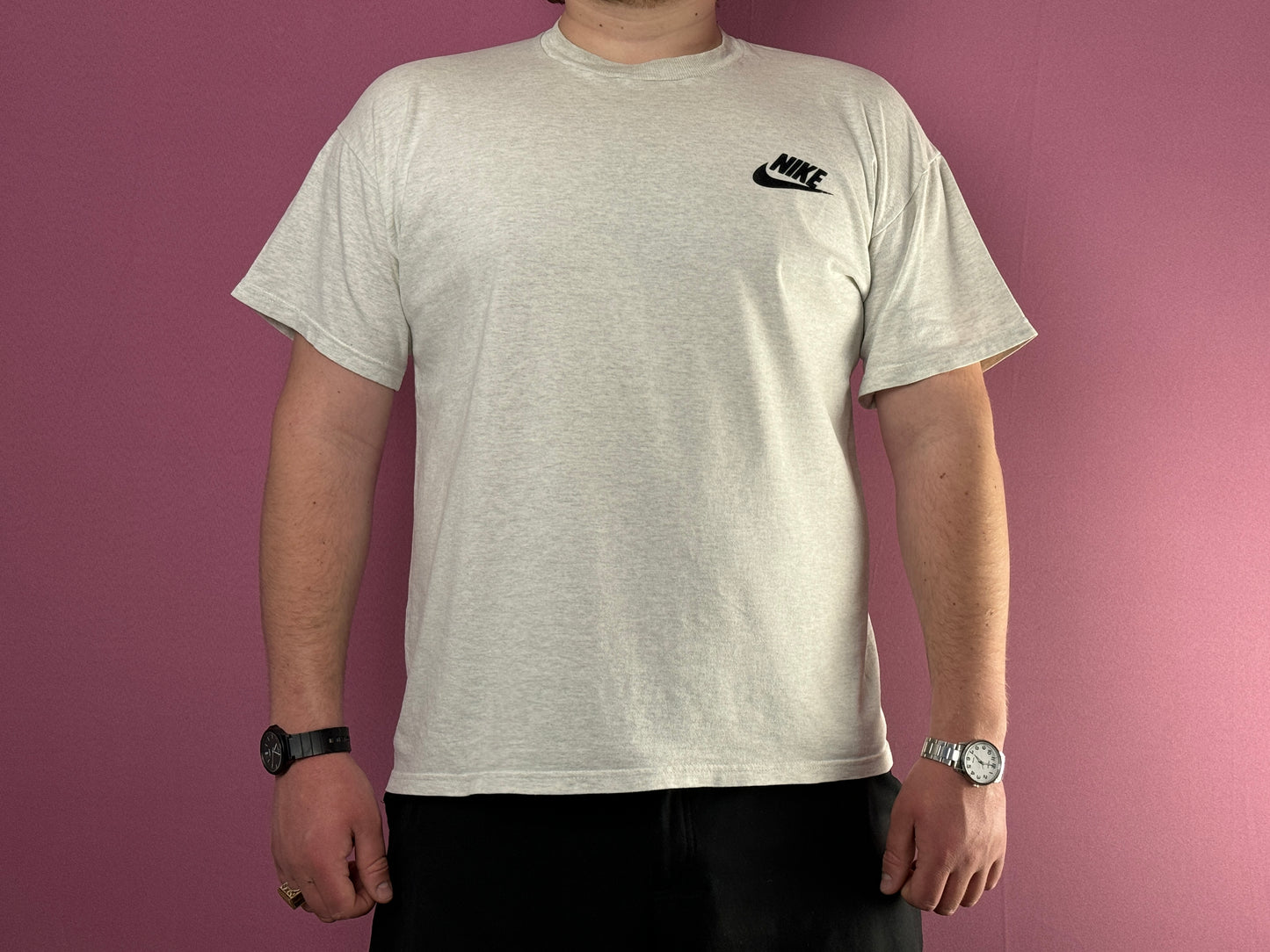 90s Nike Premier Vintage Men's T-Shirt - XL White Cotton Blend