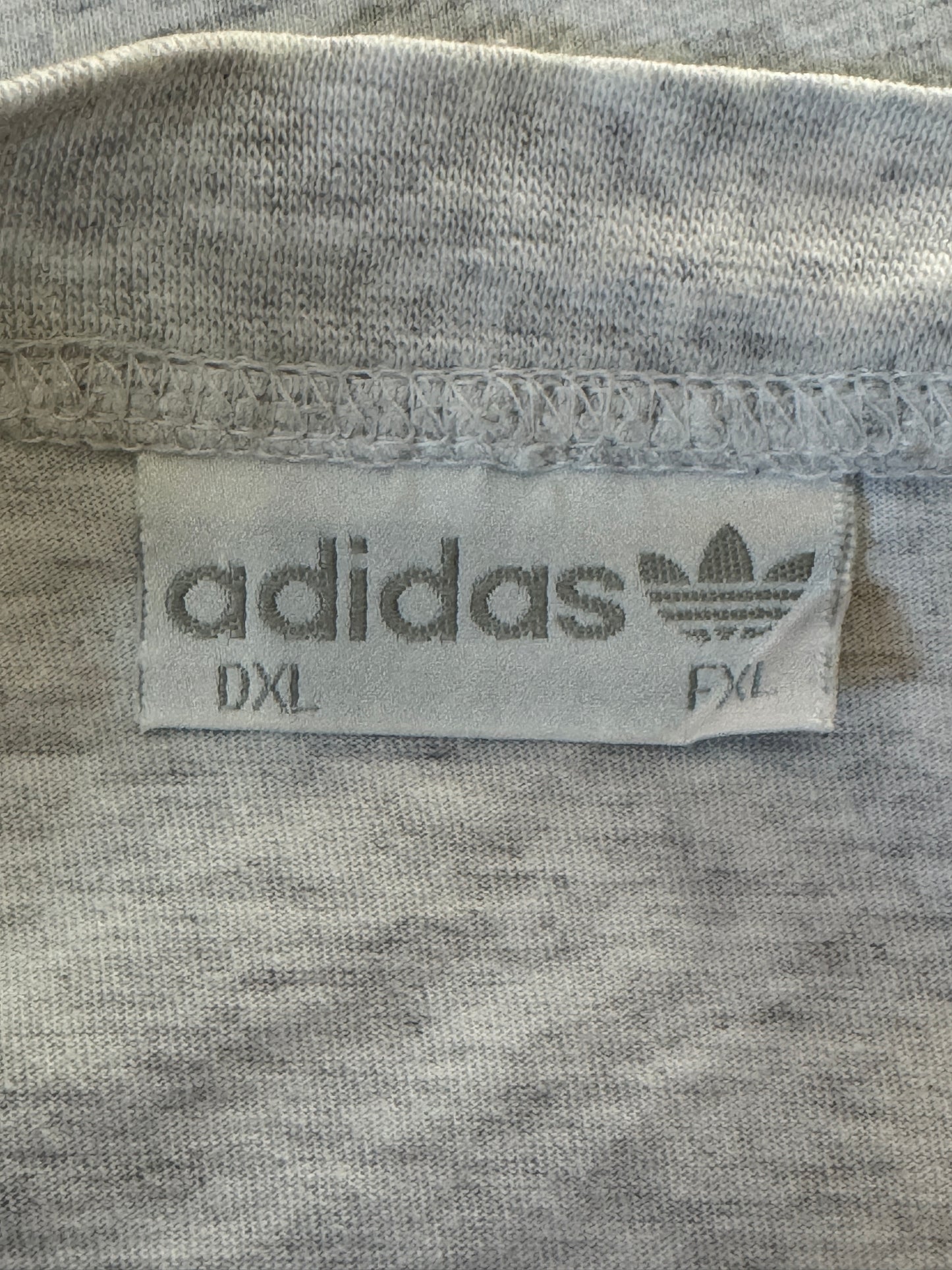 90s Adidas Vintage Men's T-Shirt - XL Gray Cotton Blend