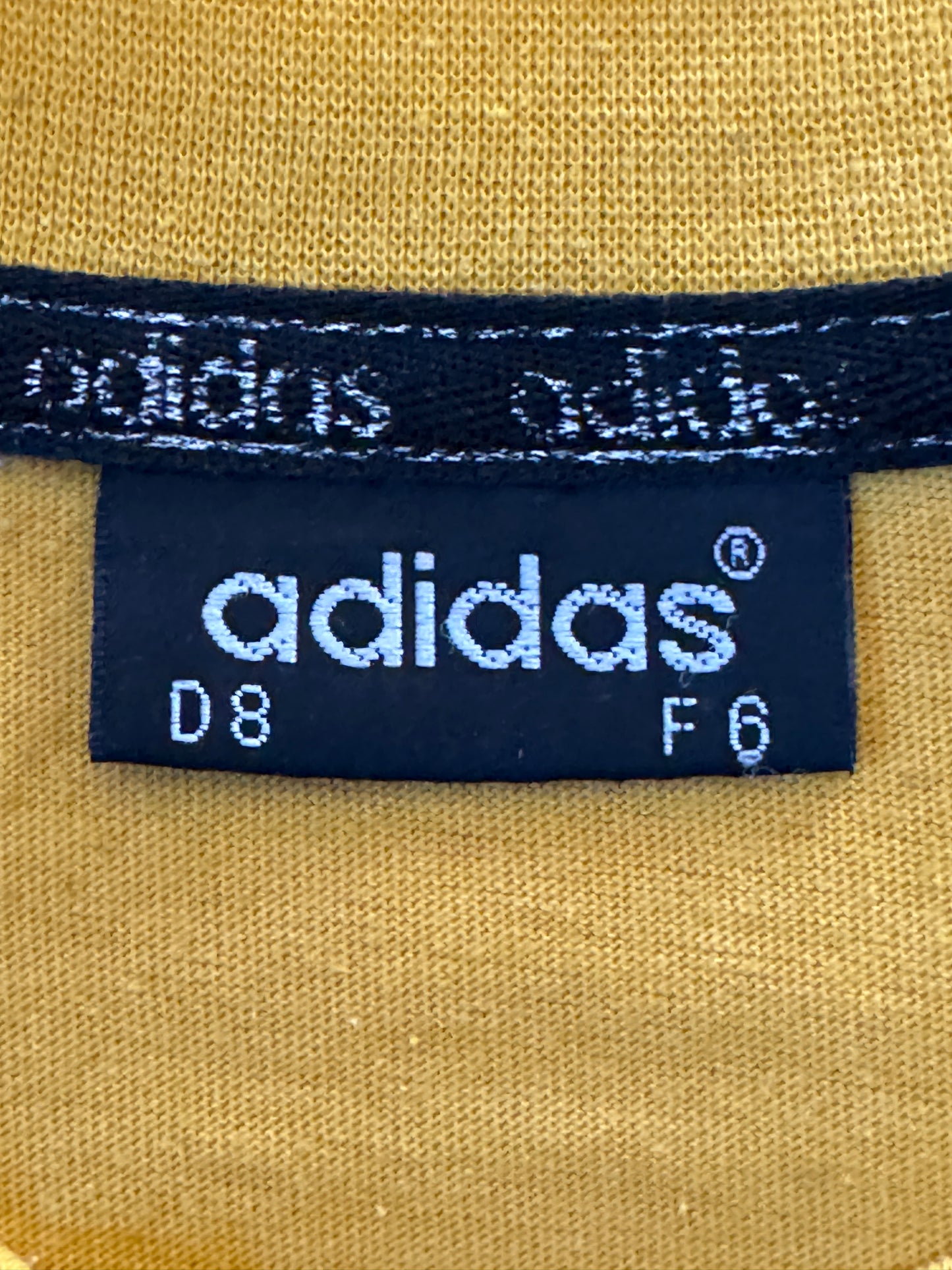 90s Adidas Vintage Men's T-Shirt - L Yellow Cotton Blend