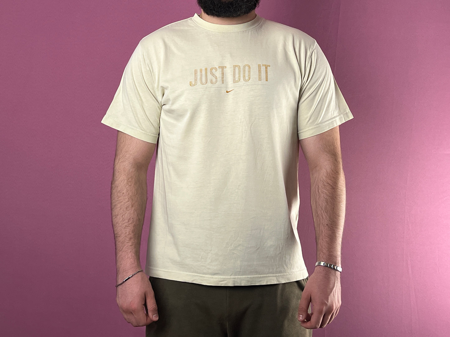 90s Nike Just Do It Vintage Men's T-Shirt - L White Cotton