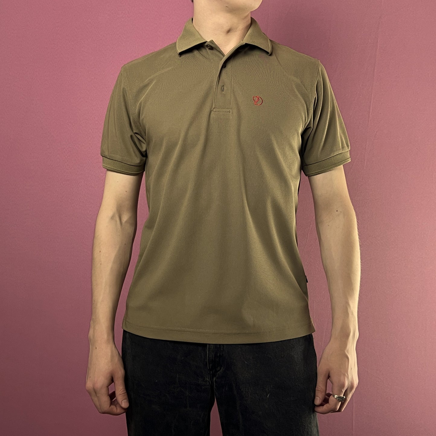 Fjallraven Vintage Men's Polo Shirt - S Khaki Polyester