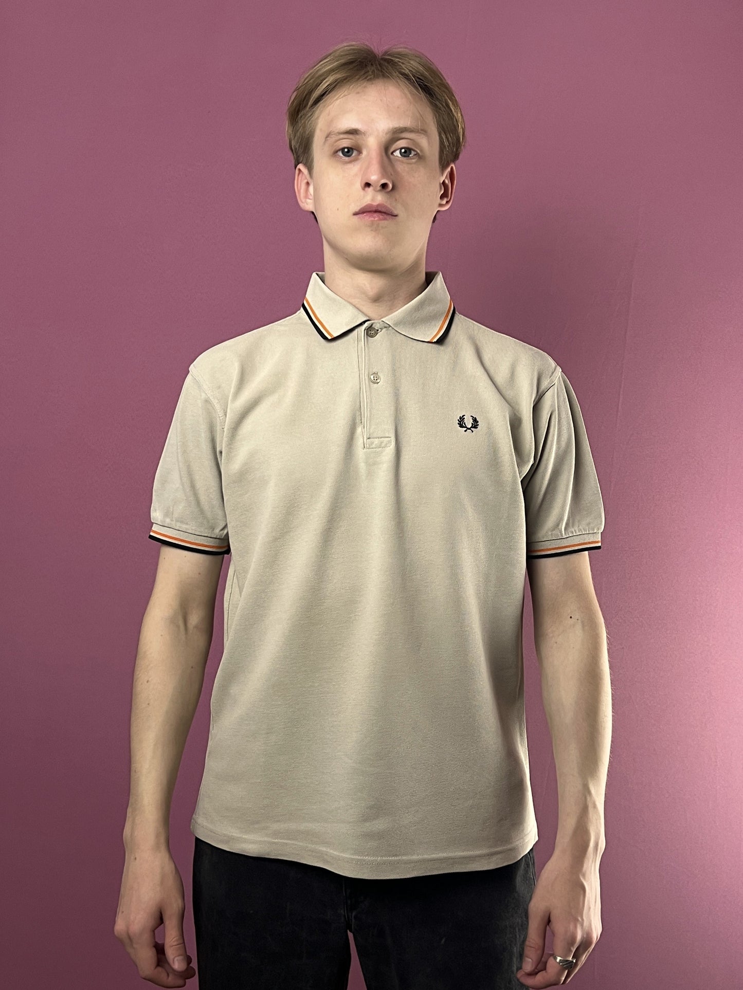 Fred Perry Men's Polo Shirt - M Light Beige Cotton