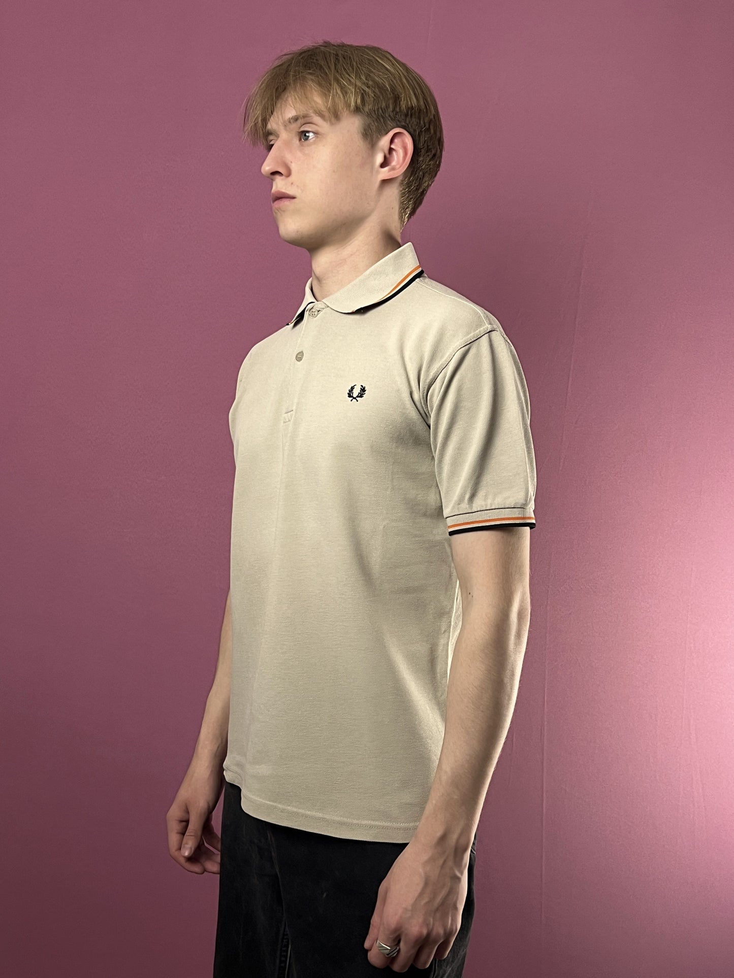 Fred Perry Men's Polo Shirt - M Light Beige Cotton