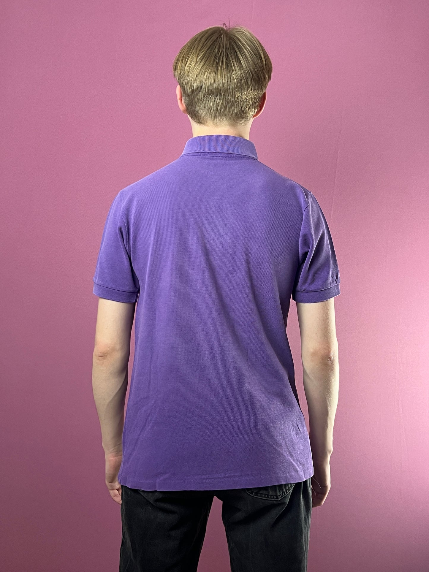 80s Fred Perry Vintage Men's Polo Shirt - S Purple Cotton