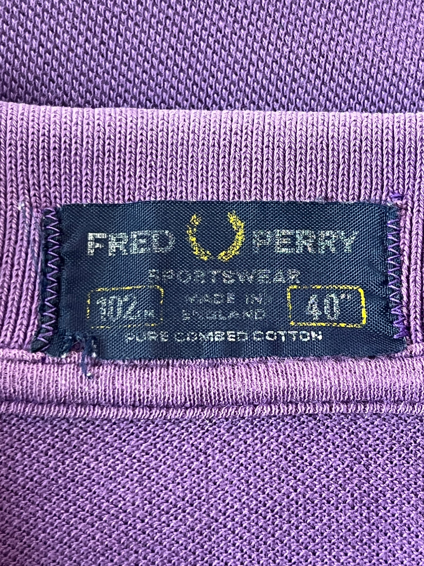 80s Fred Perry Vintage Men's Polo Shirt - S Purple Cotton