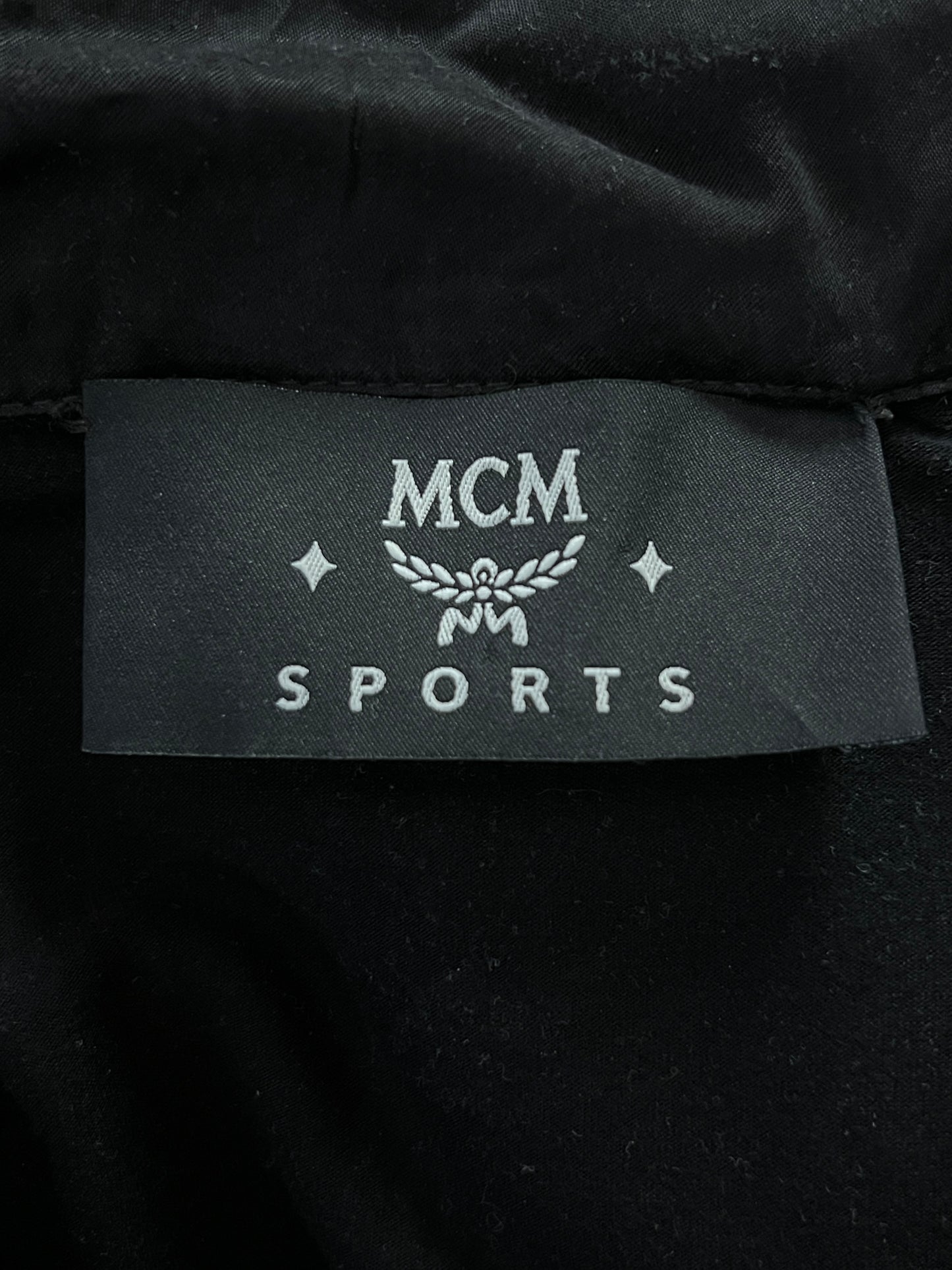 MCM Sport Vintage Men's Quarter Zip Polo Shirt - S Black Cupro