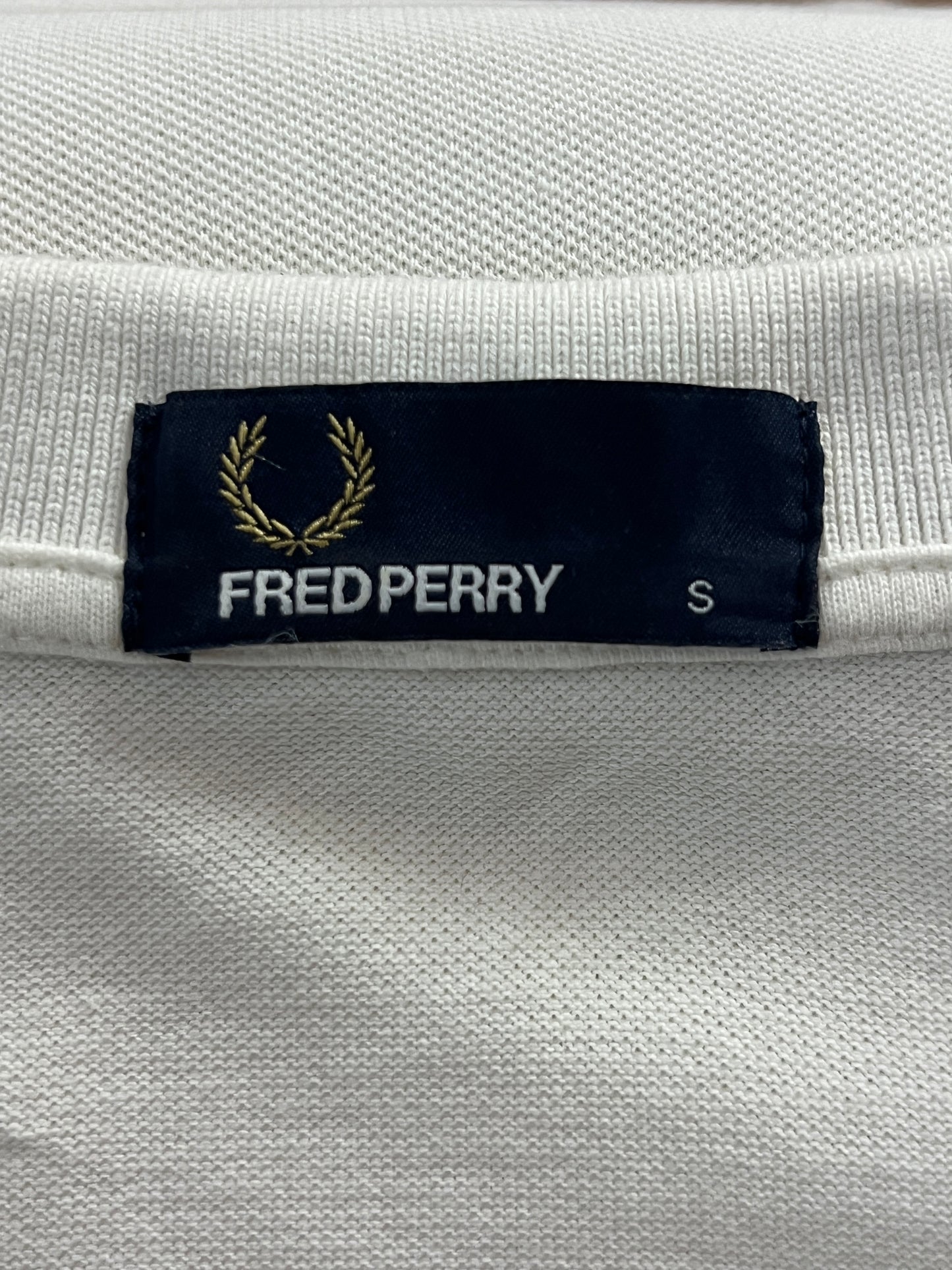 Fred Perry Vintage Men's Polo Shirt - S White Cotton