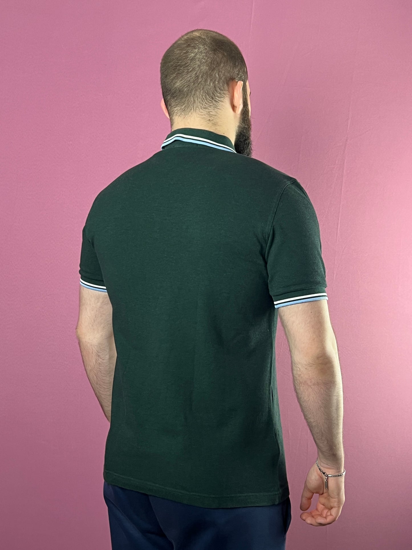 Fred Perry Vintage Men's Polo Shirt - L Green Cotton