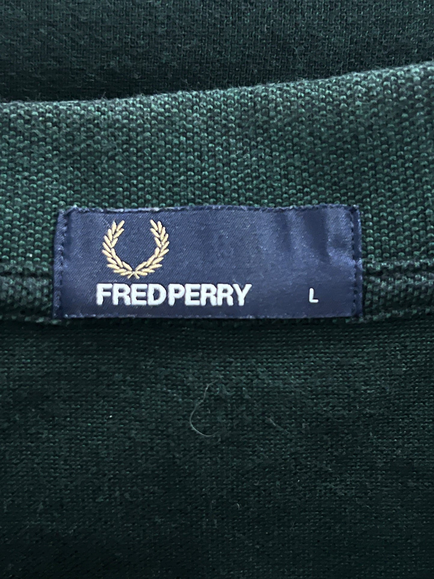 Fred Perry Vintage Men's Polo Shirt - L Green Cotton