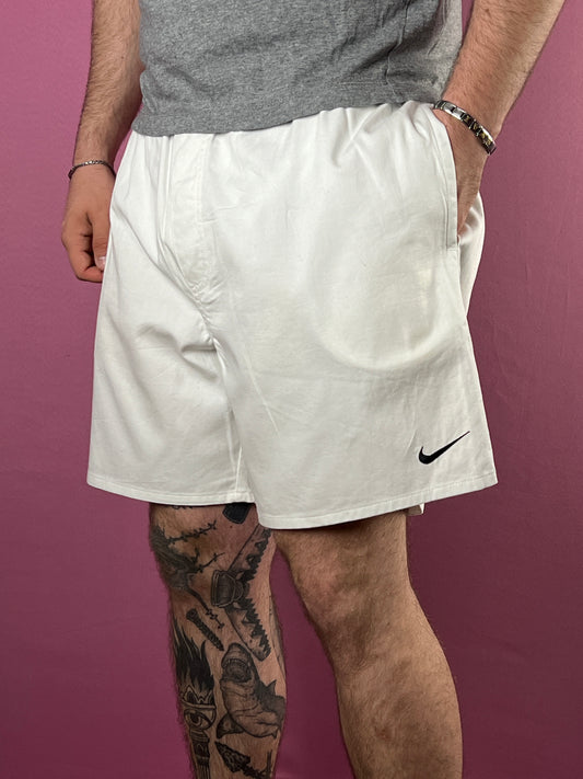 90s Nike Vintage Men's Sport Shorts - L White Cotton