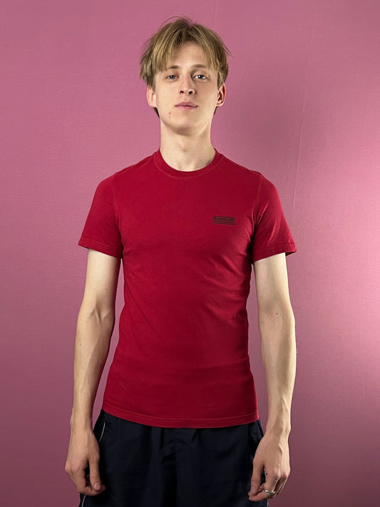 Barbour International Vintage Men's T-Shirt - XS Red Cotton