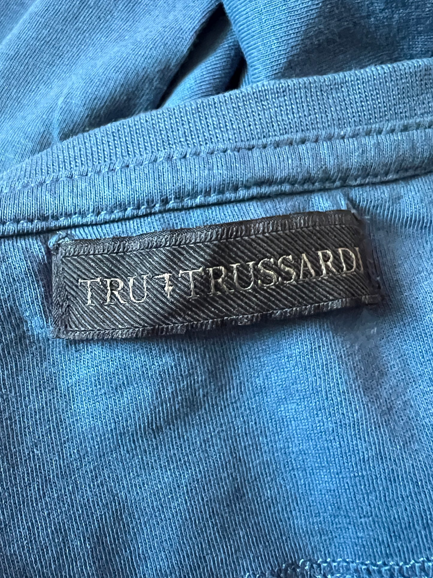 Tru Trussardi Vintage Men's T-Shirt - M Blue Cotton