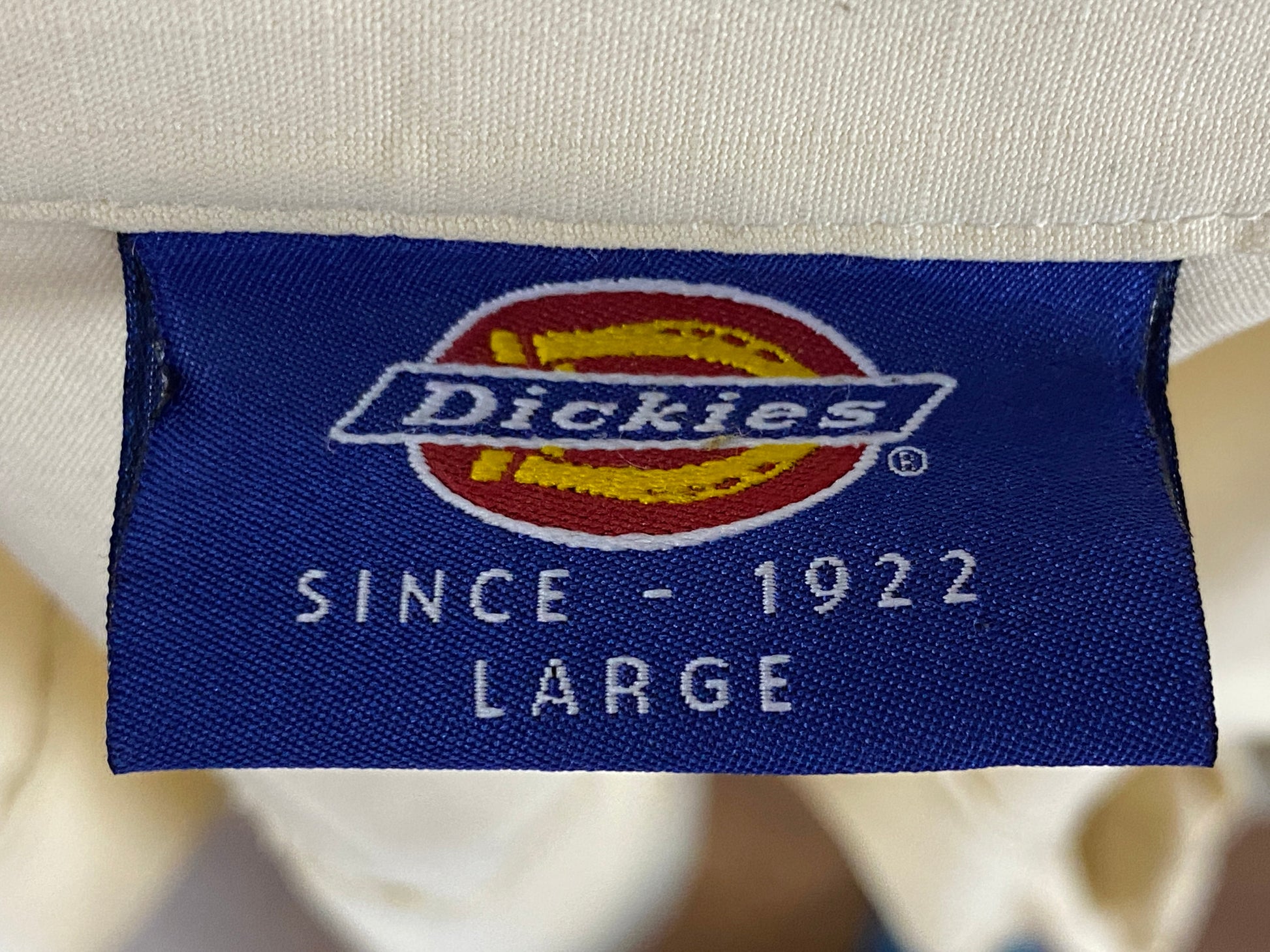 Dickies Men's Work Shirt - Large Beige Cotton