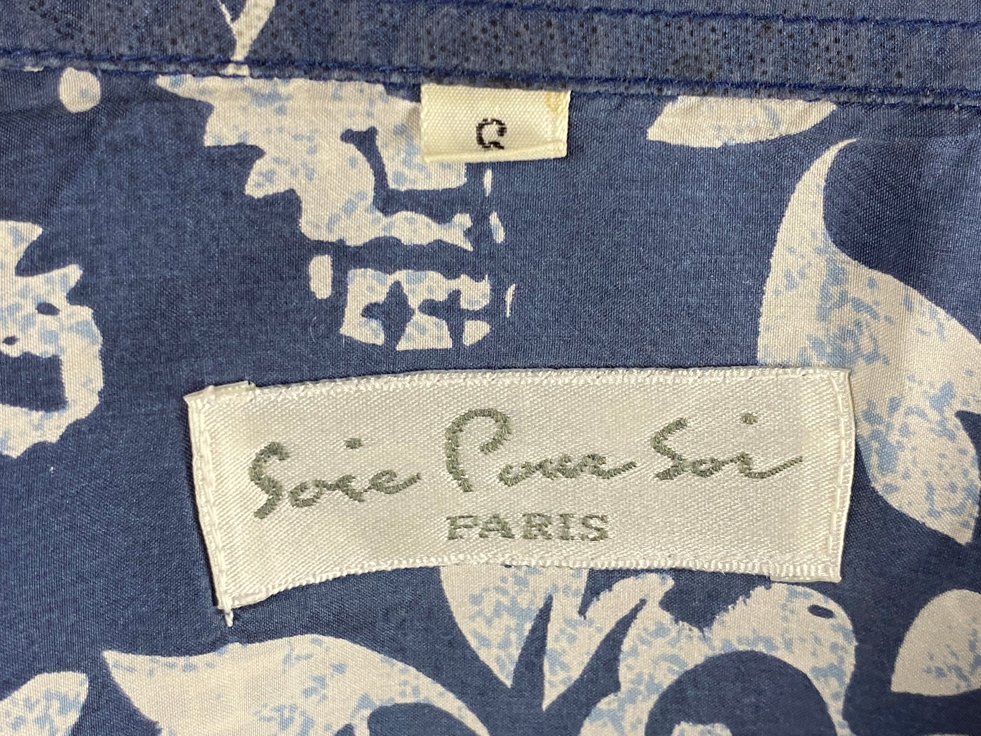 90s Vintage Men's Shirt - Small Blue Silk