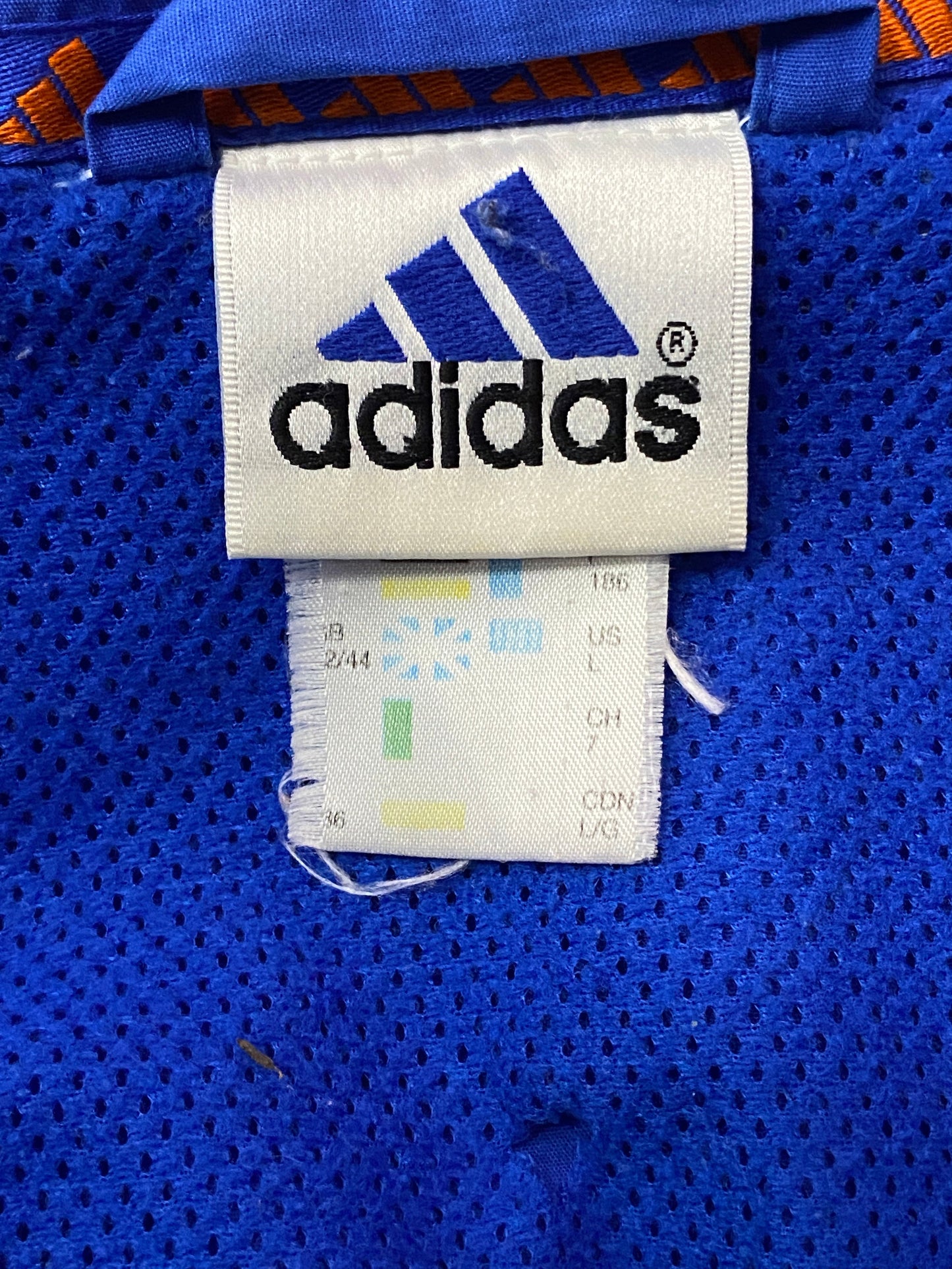 90s Adidas Vintage Men's Jacket - Large Blue Polyester