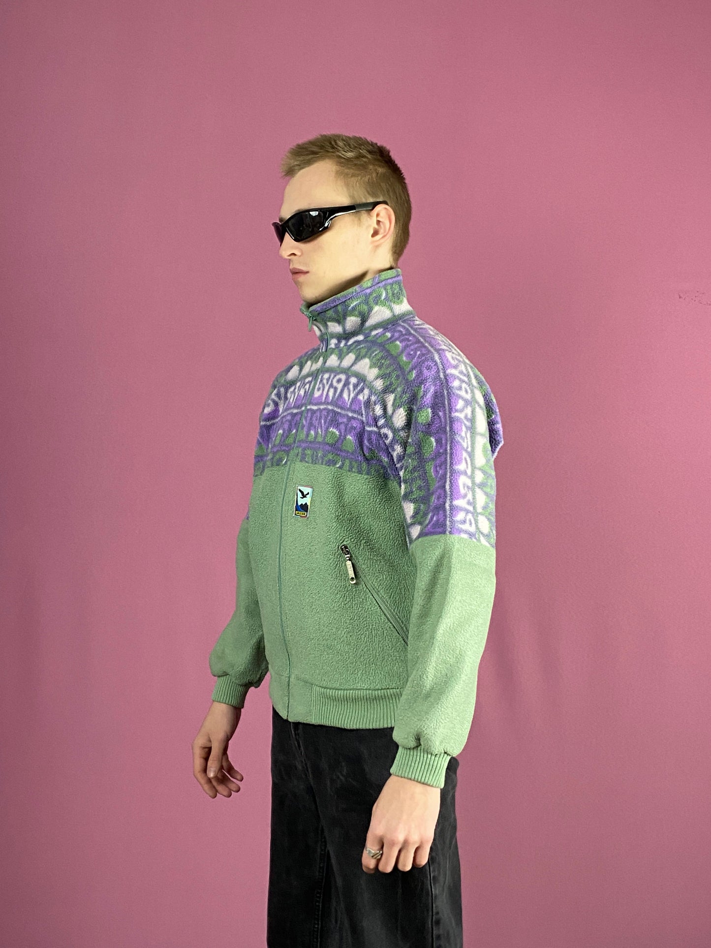 90s Salewa Vintage Men's Fleece - Small Green Polyester