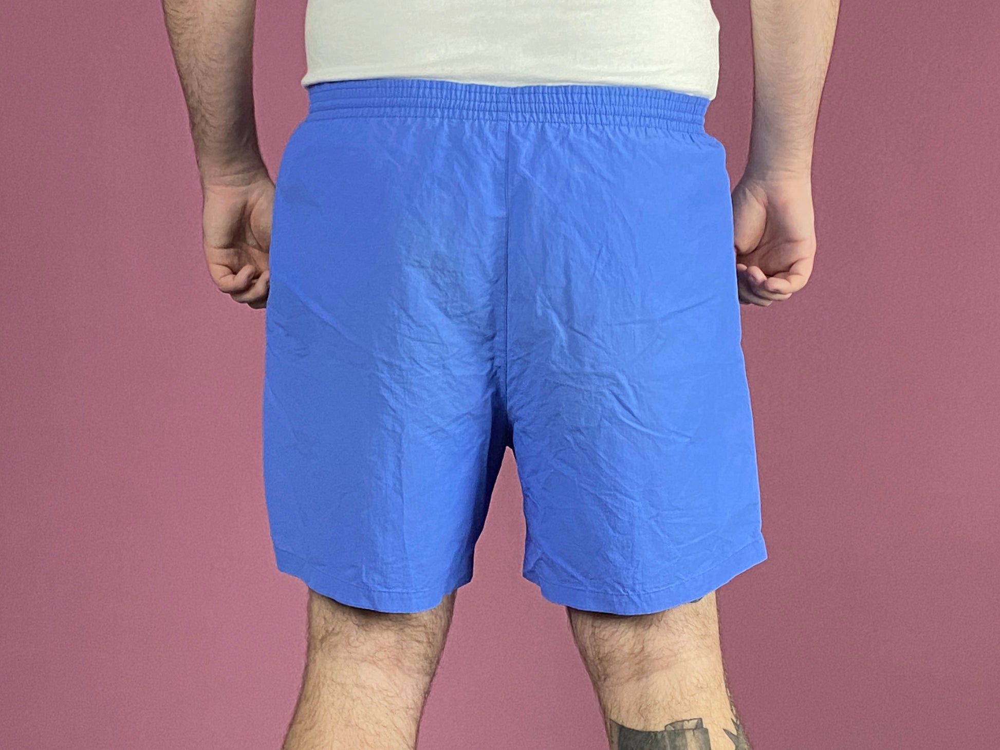 90s Lacoste Vintage Men's Shorts - XL Blue Polyester