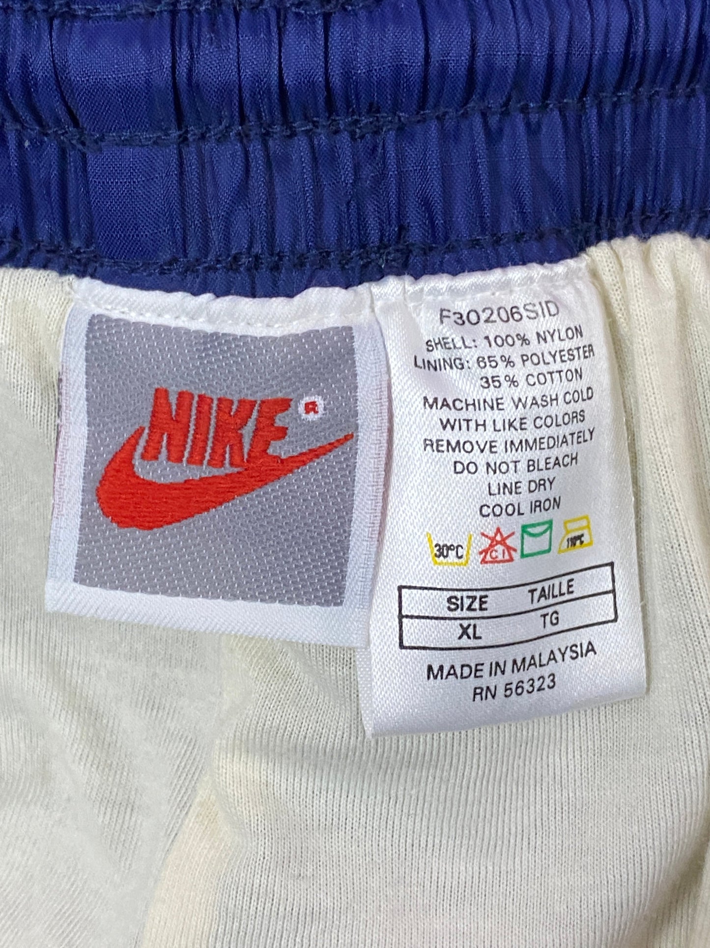 90s Nike Vintage Men's Nylon Joggers - XL Navy Blue Nylon